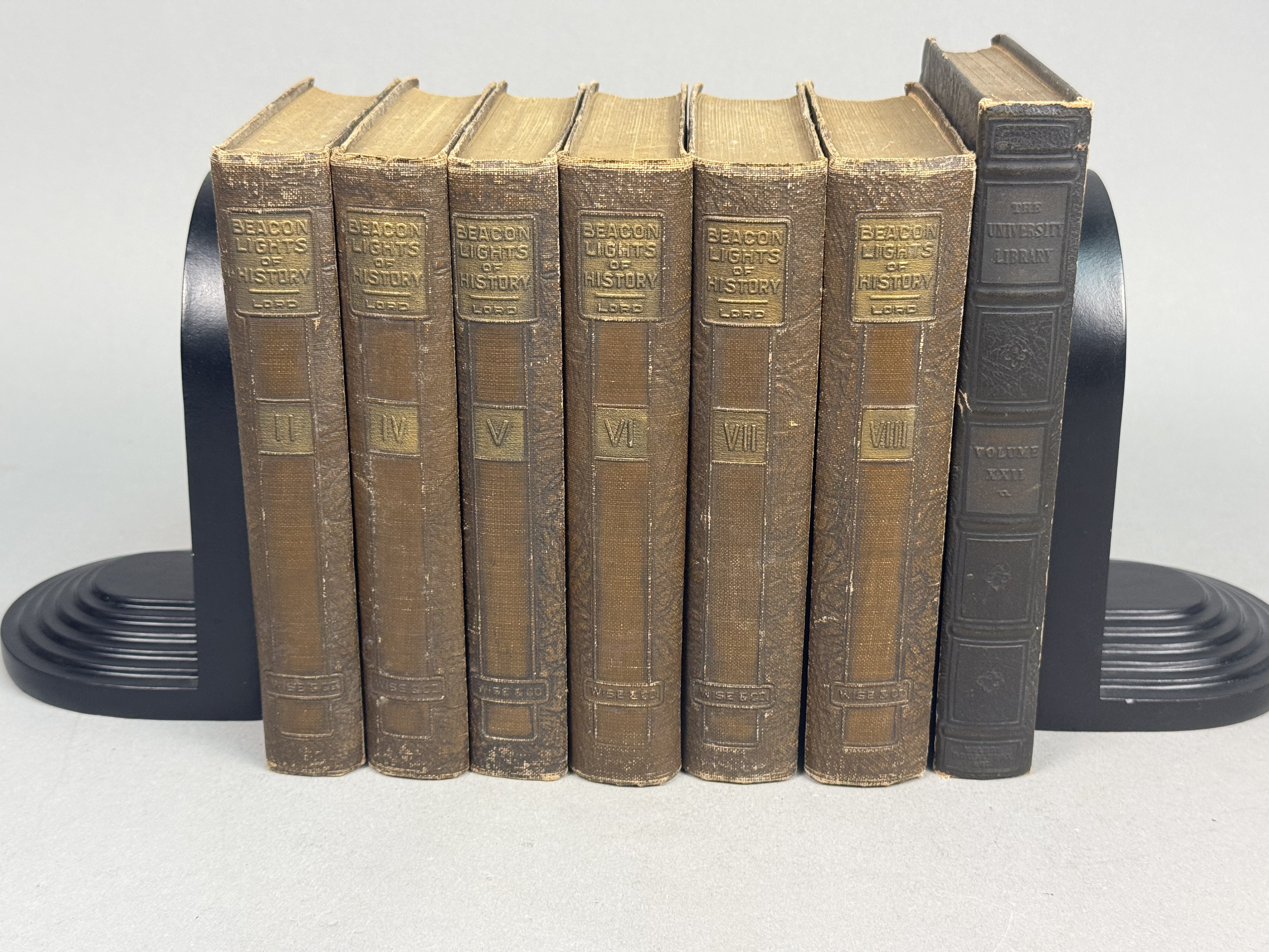 Seven Vintage Decorative Hardcover Books
