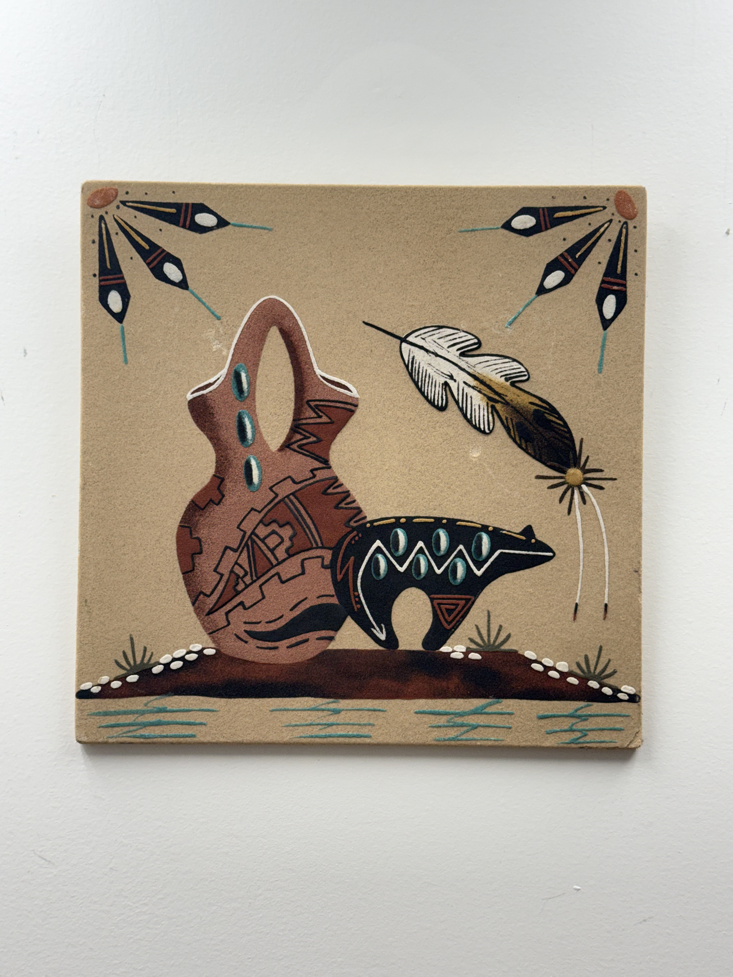 2 Tammy Laughing Sand Painting (Signed)
