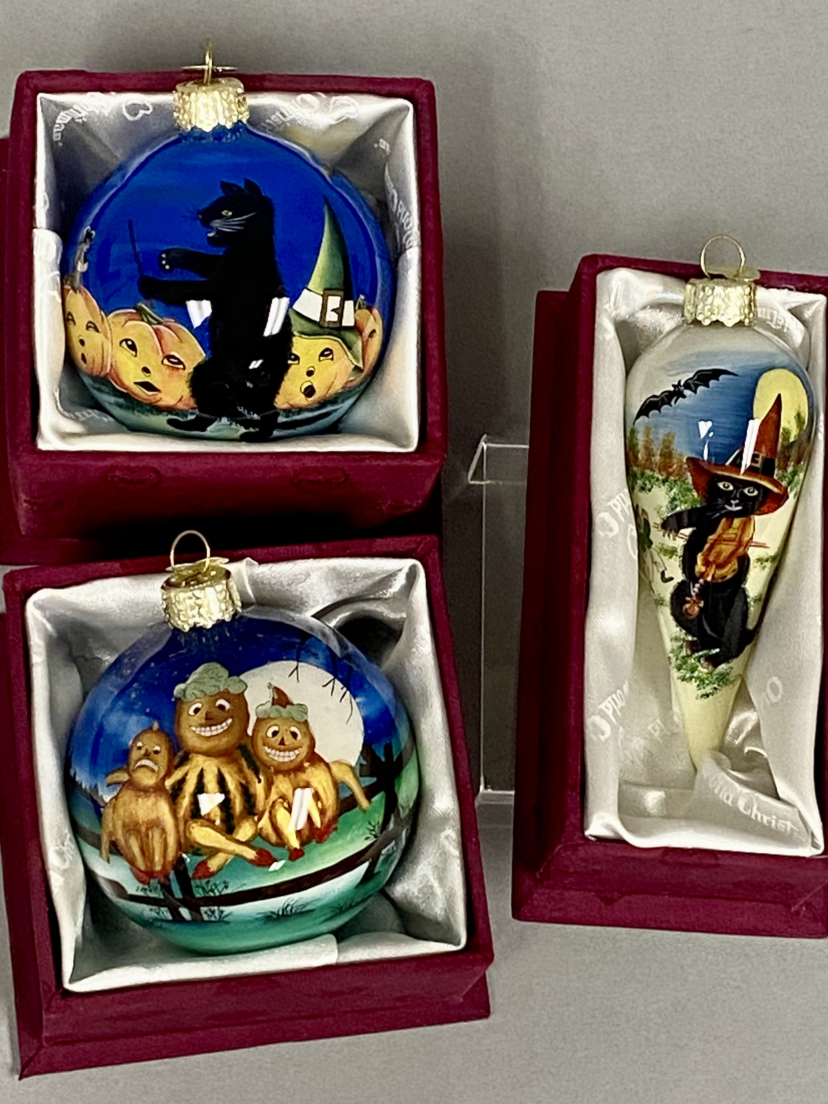 Three Old World Christmas Halloween Ornaments
