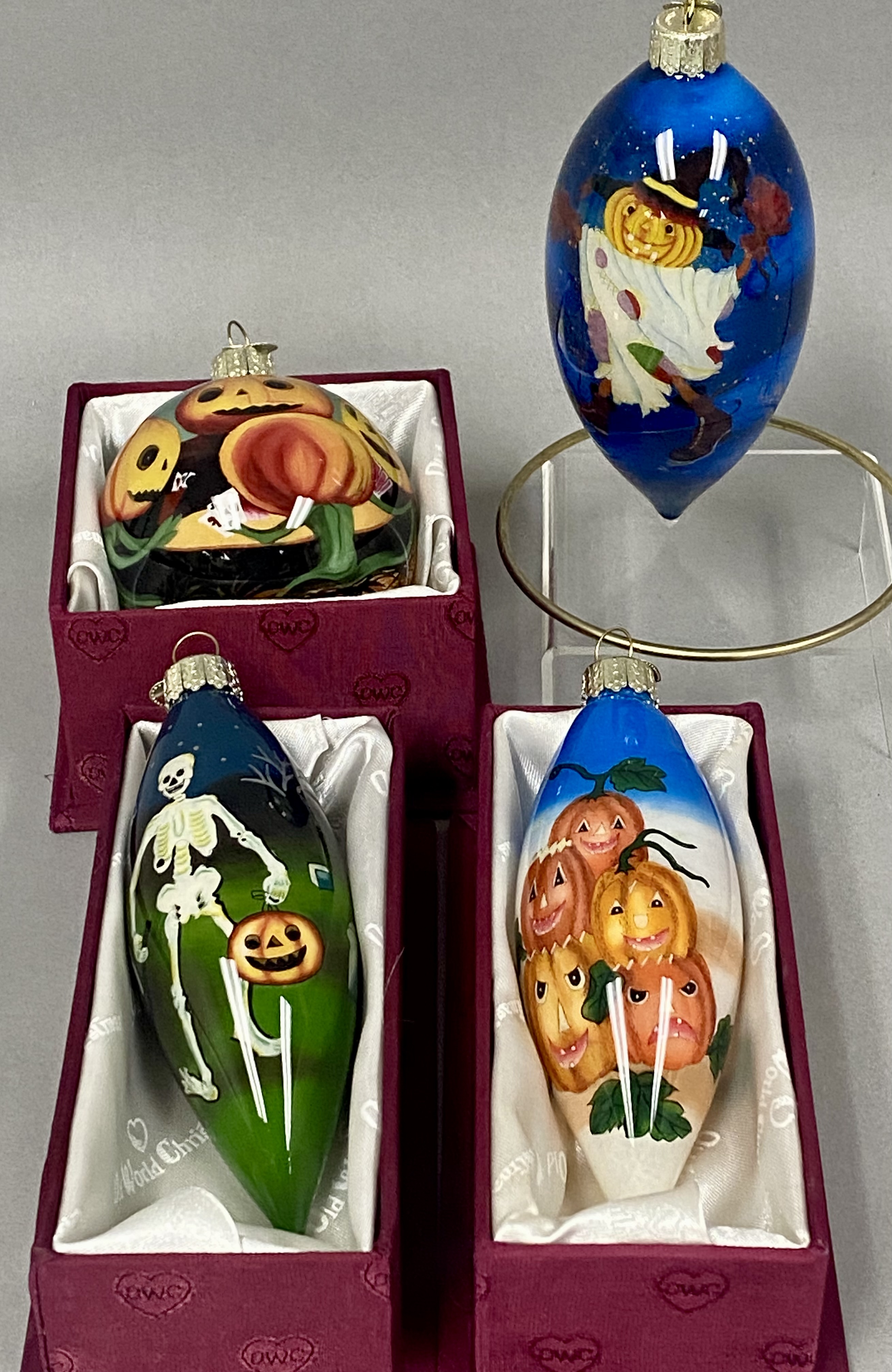 Set of Four Old World Christmas Halloween Ornaments