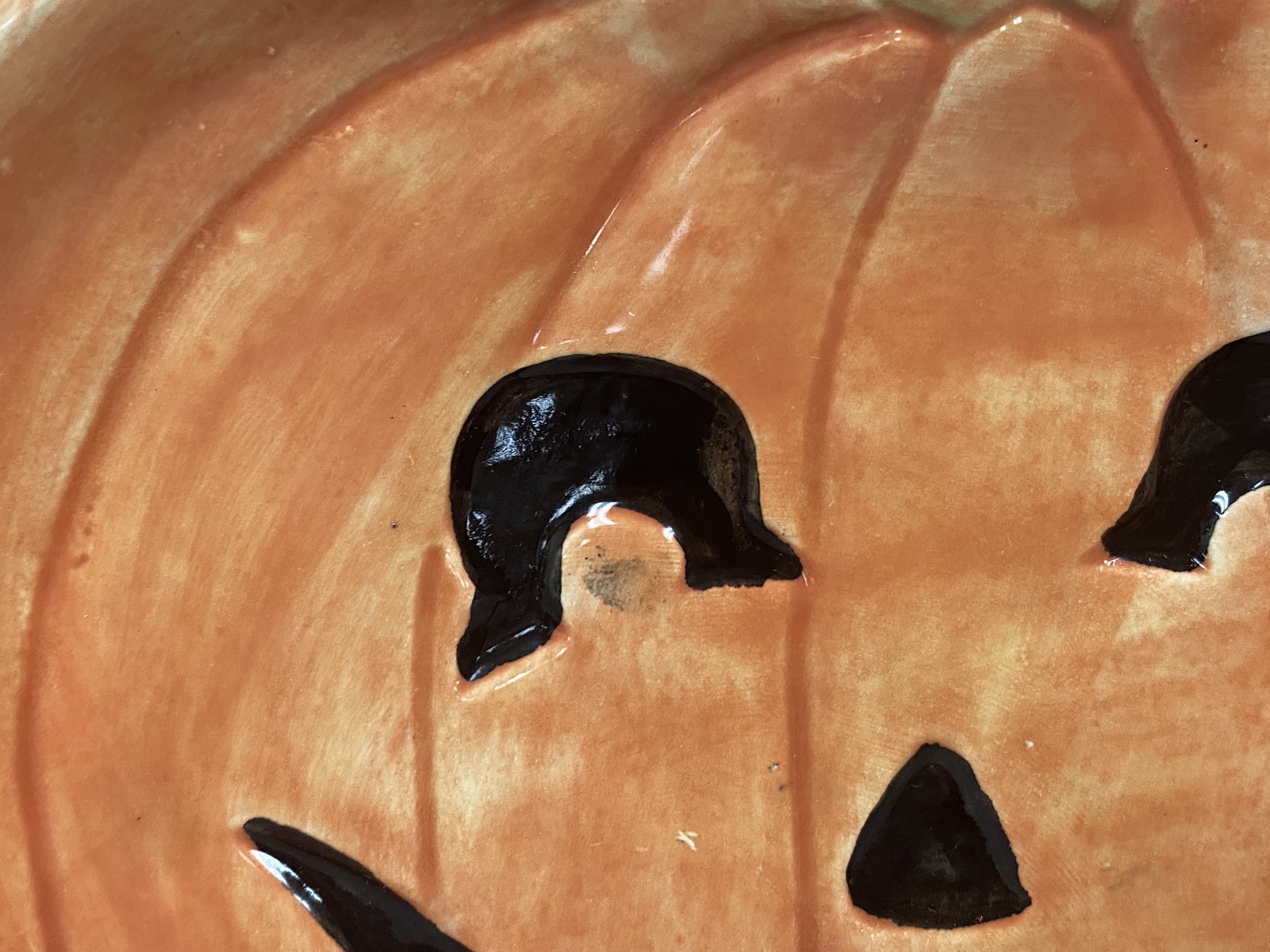 Set of Ceramic Pumpkin Plates
