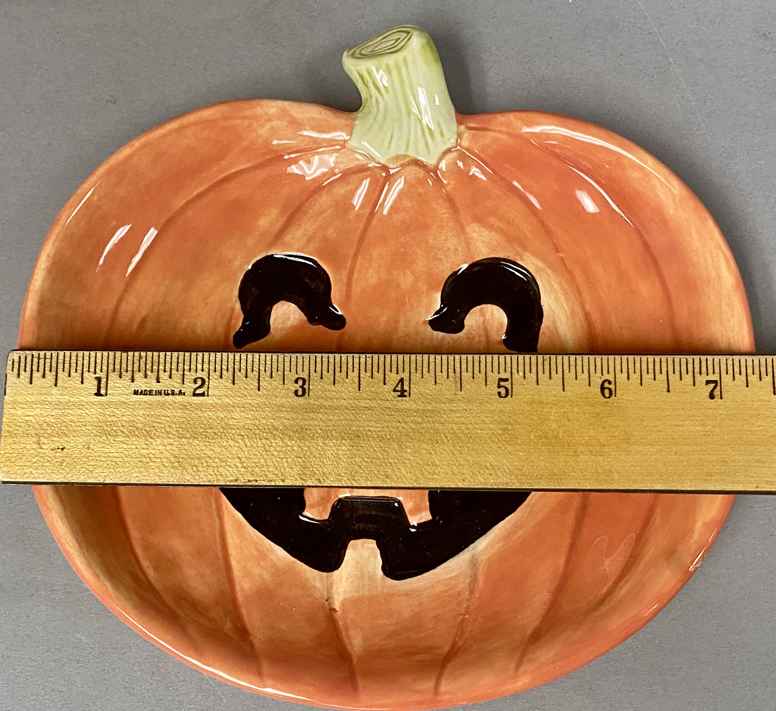 Set of Ceramic Pumpkin Plates