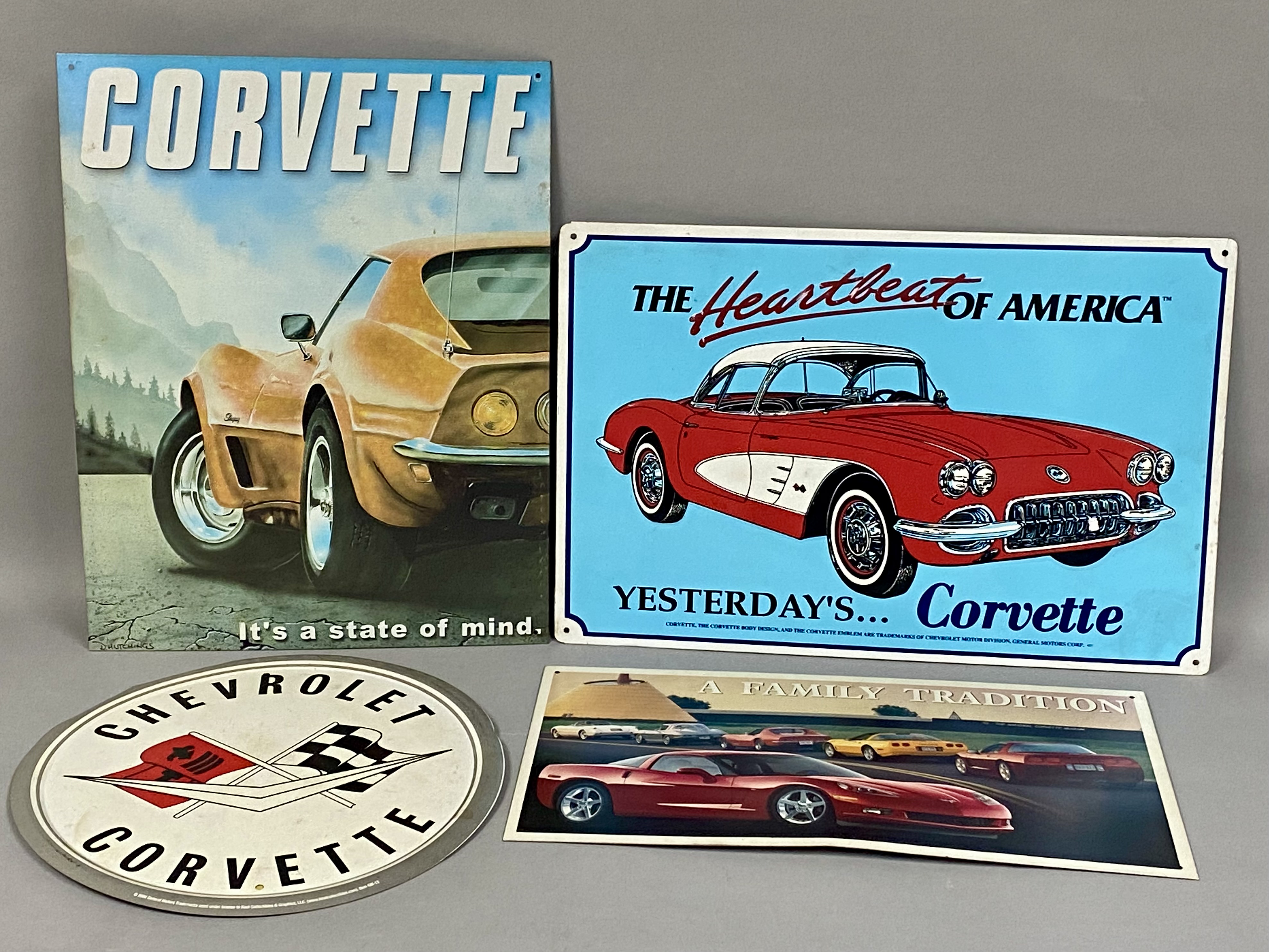 Licensed Chevrolet Corvette Metal Signs