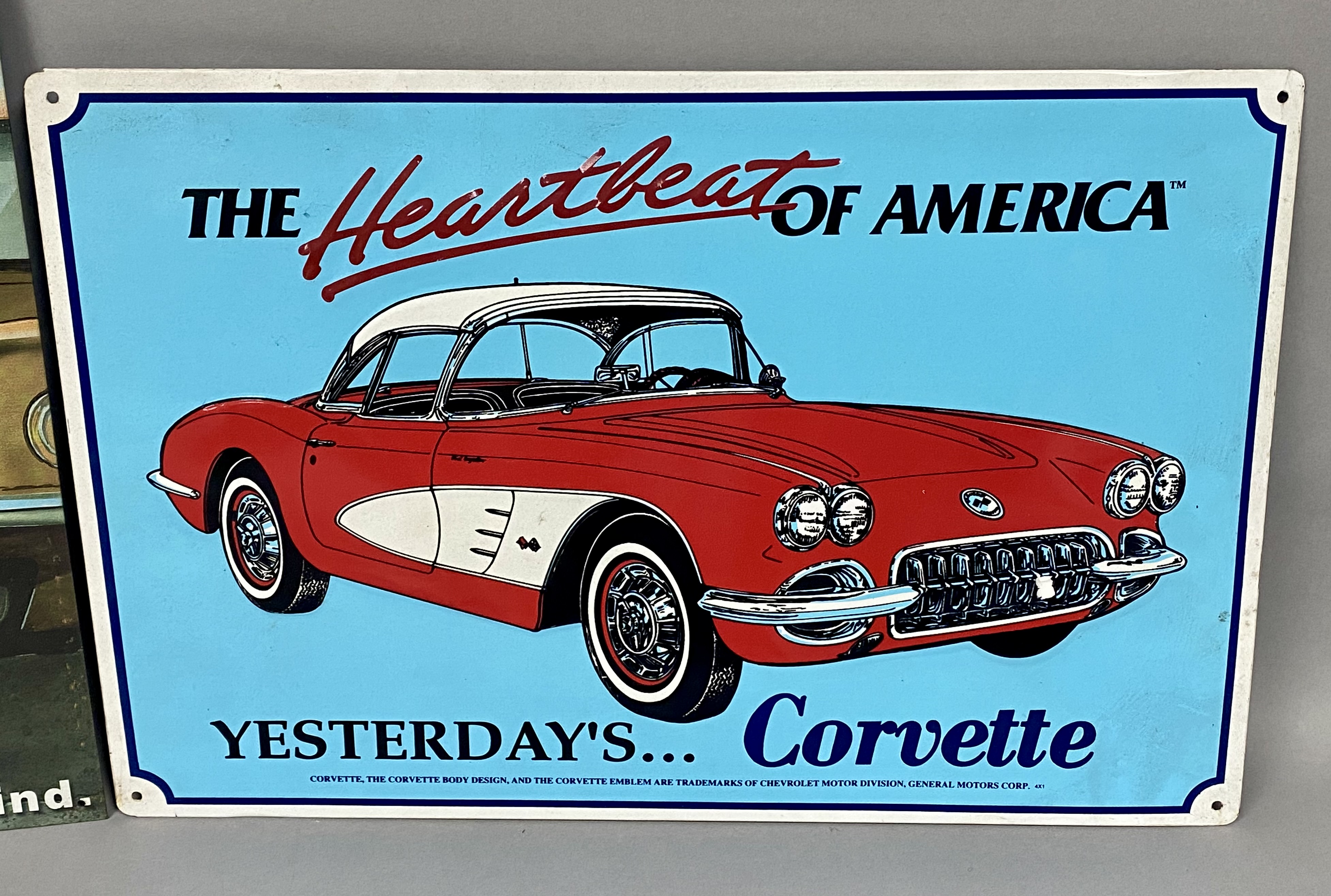 Licensed Chevrolet Corvette Metal Signs