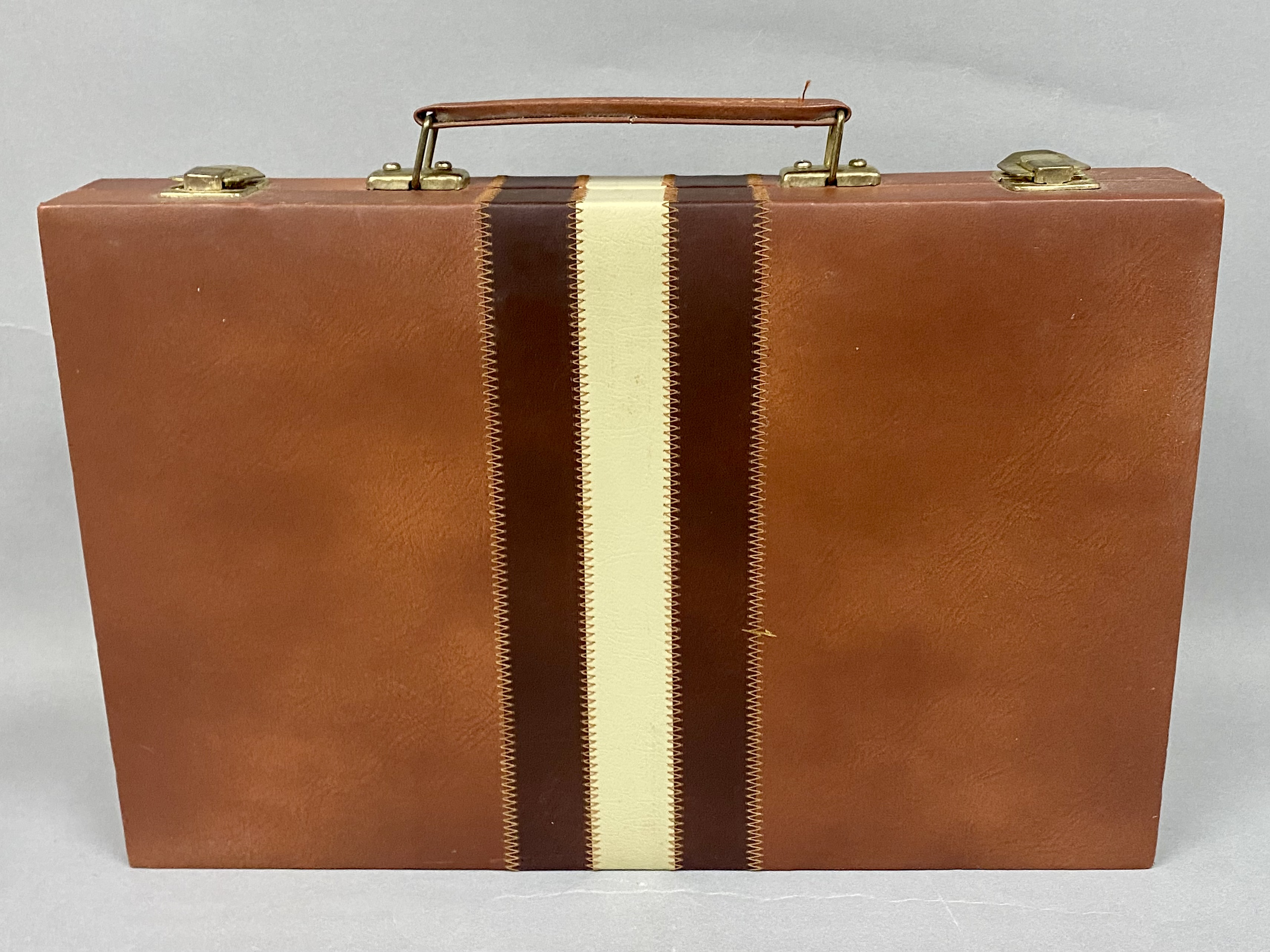 Faux Leather Briefcase Backgammon Set