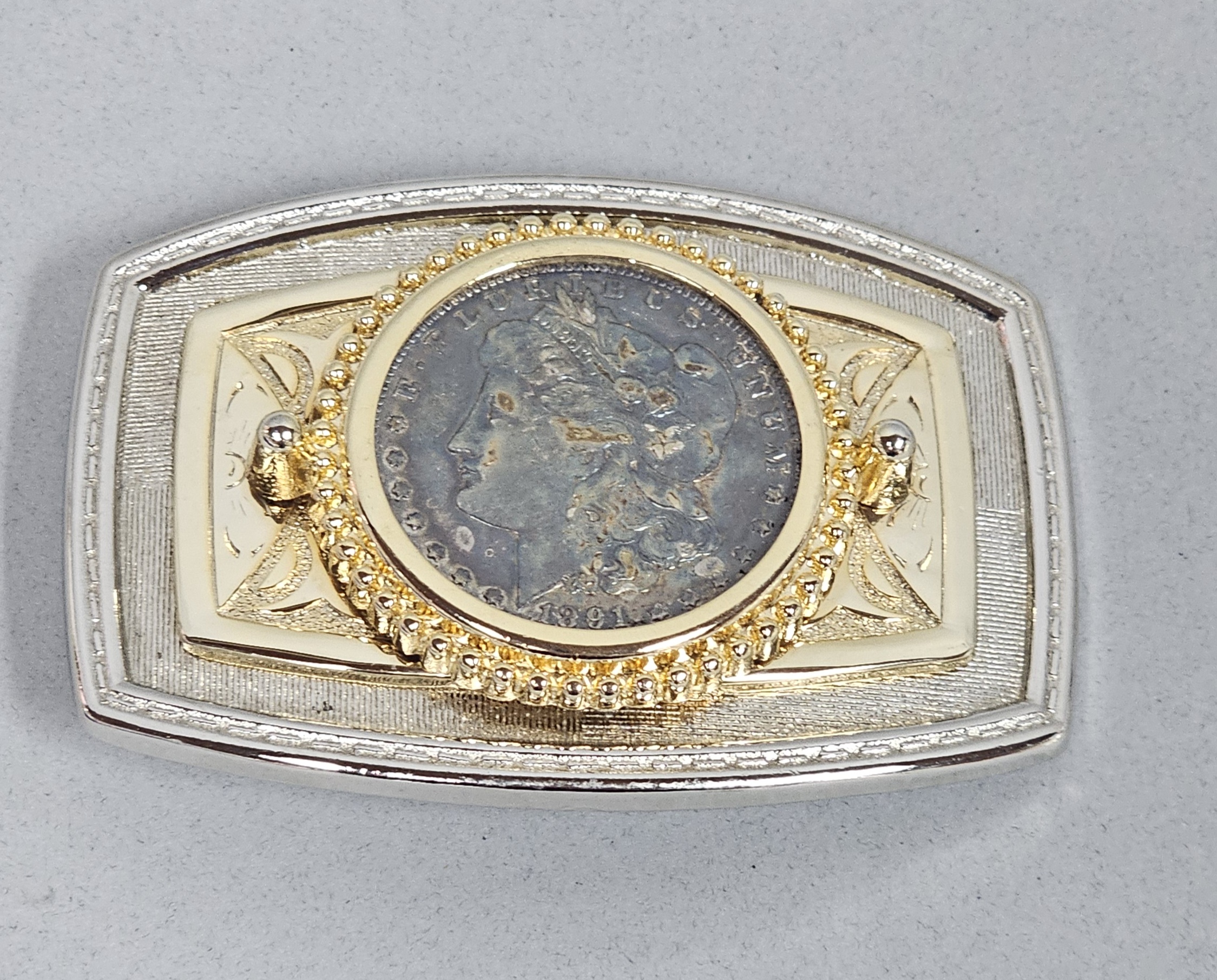 1891 Morgan Silver Dollar Belt Buckle