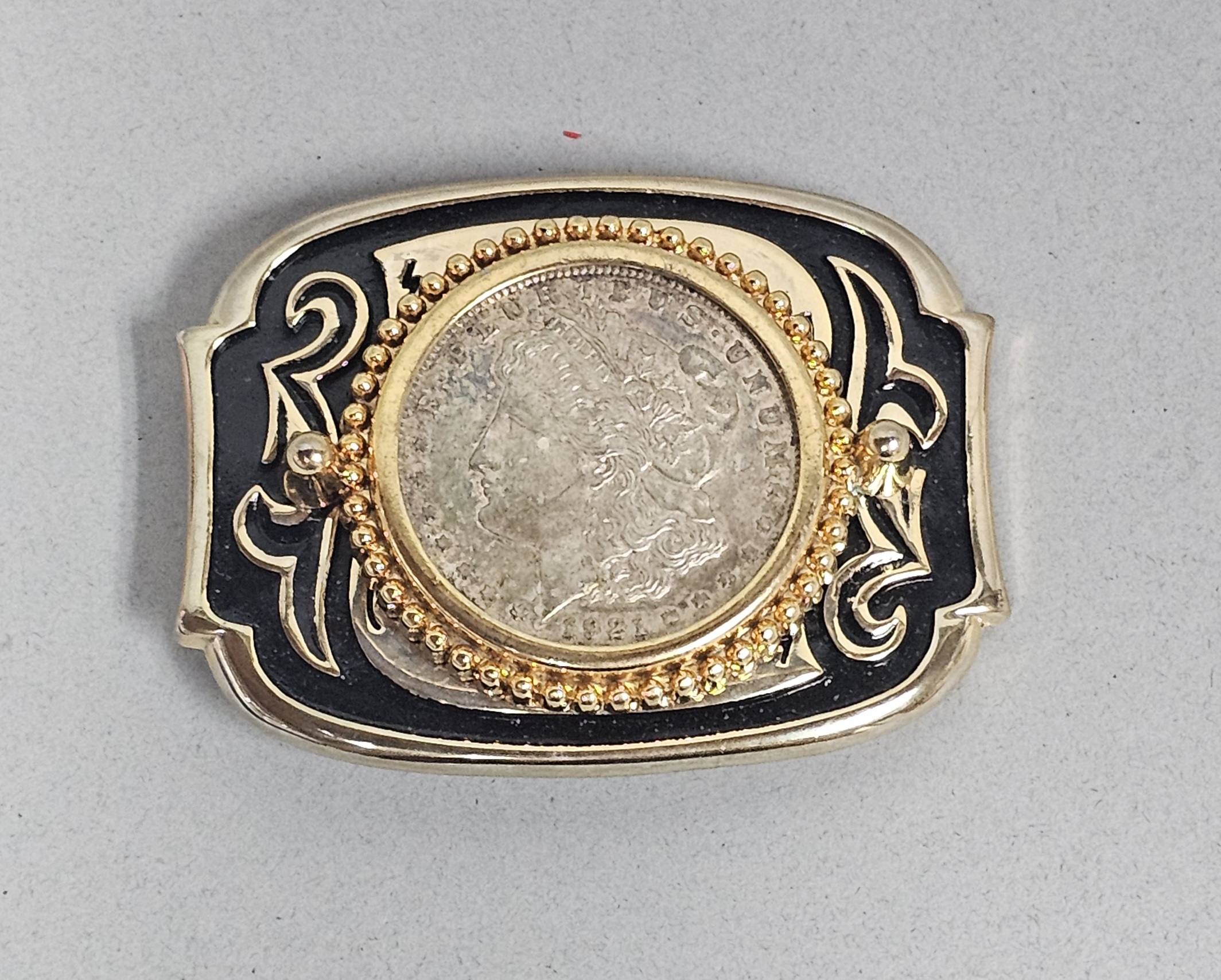 1921 Morgan Silver Dollar Western Buckle