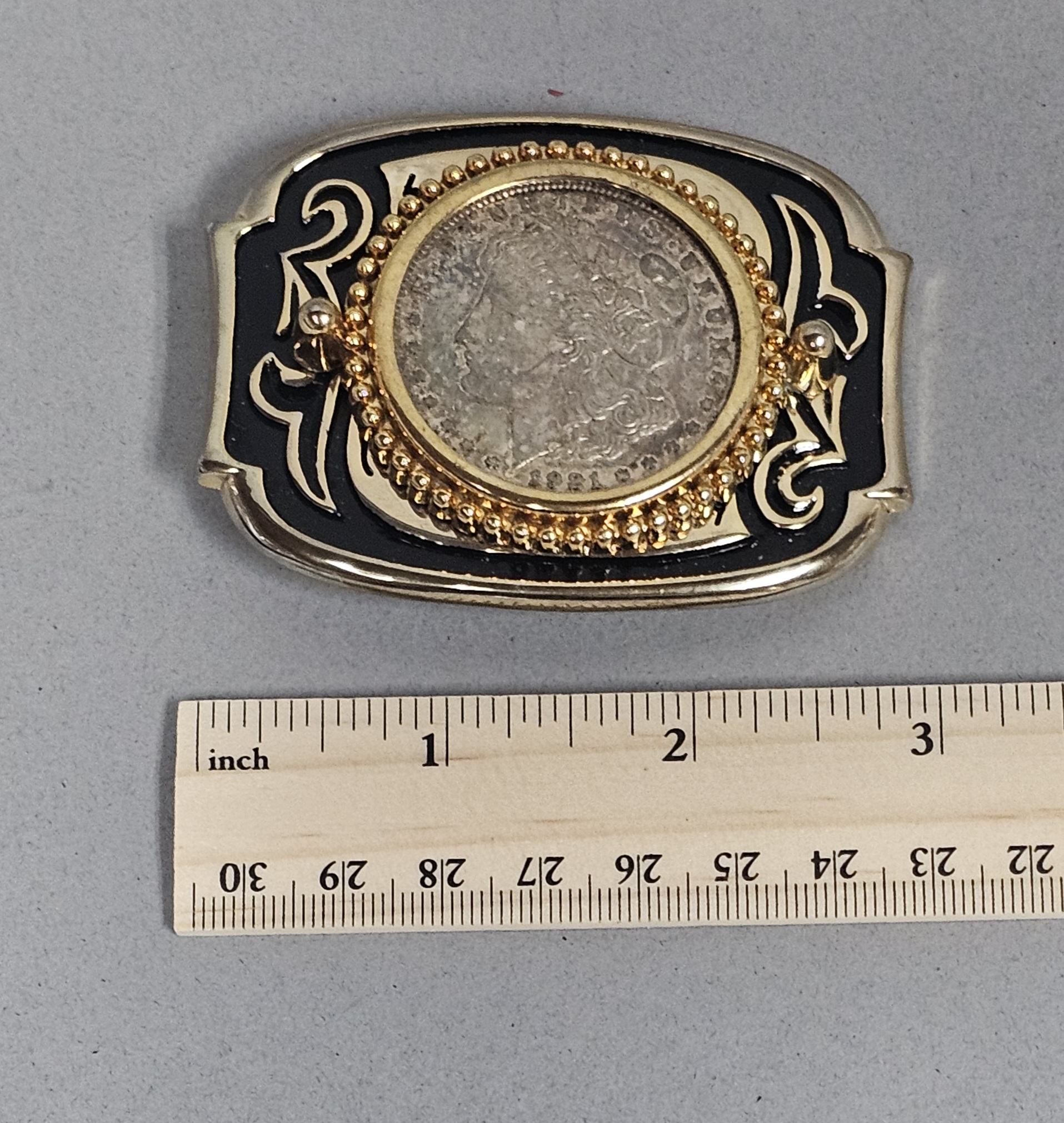 1921 Morgan Silver Dollar Western Buckle