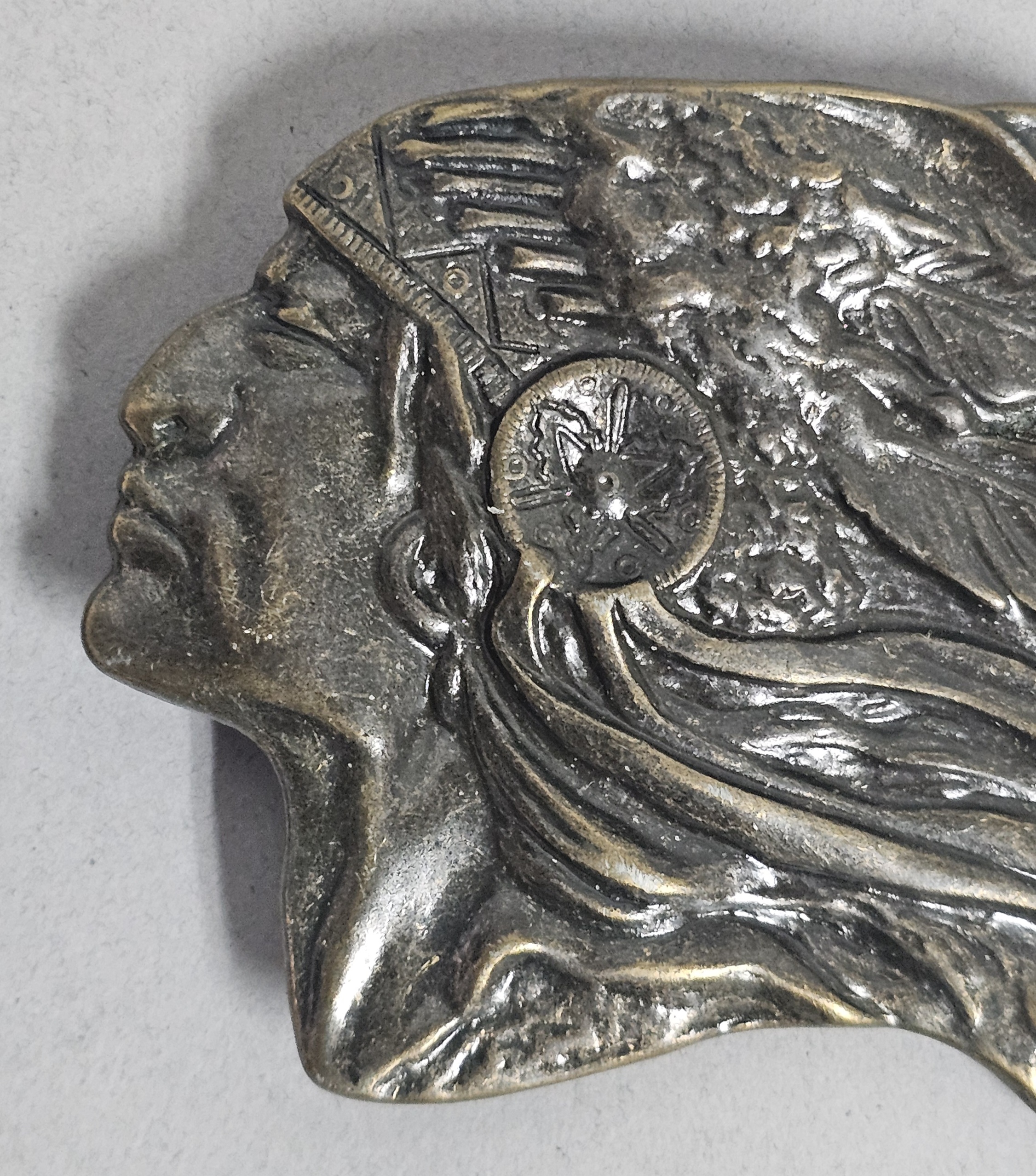 Two Vintage Native American Belt Buckles