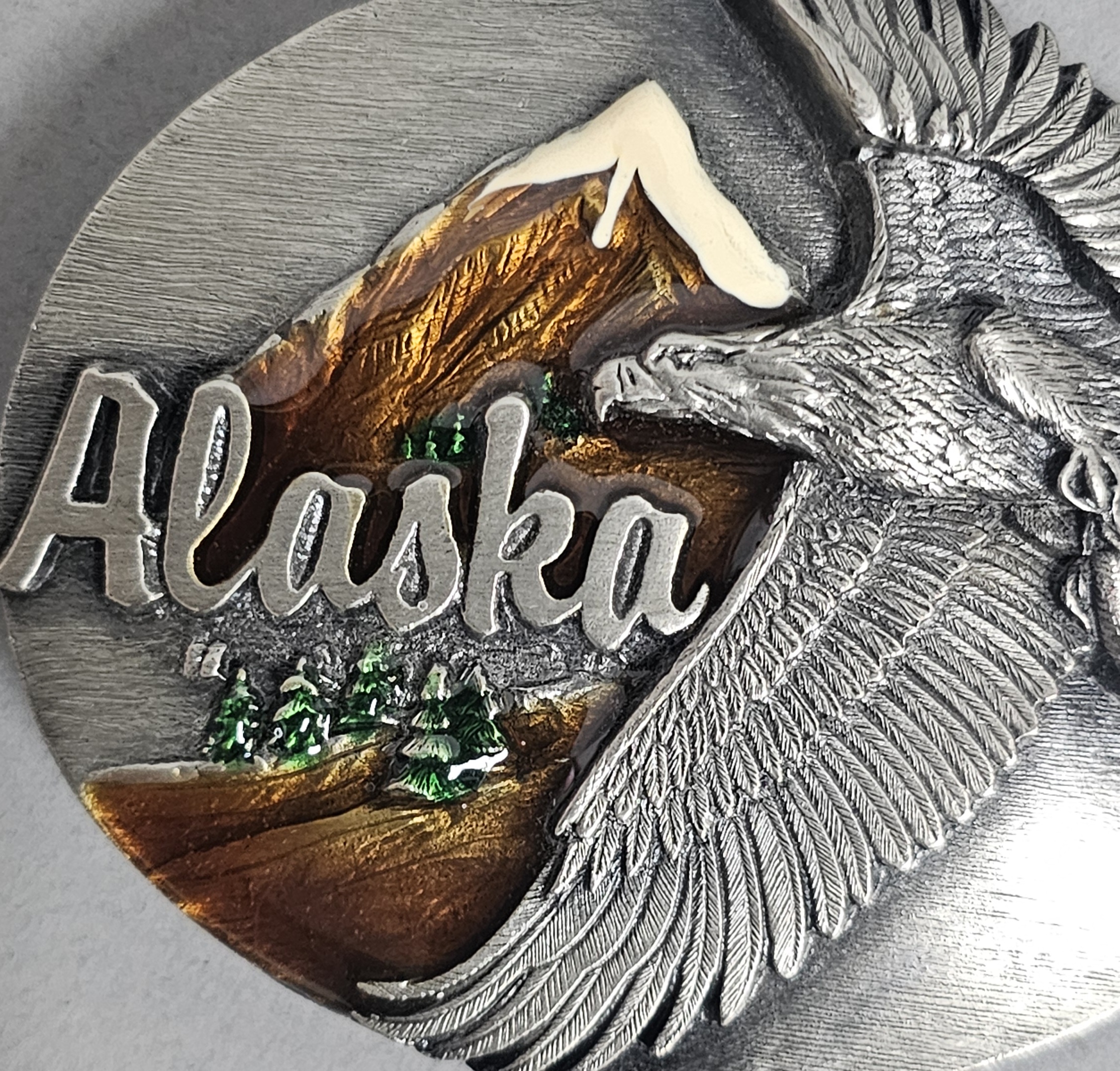 Trio of Souvenir Belt Buckles