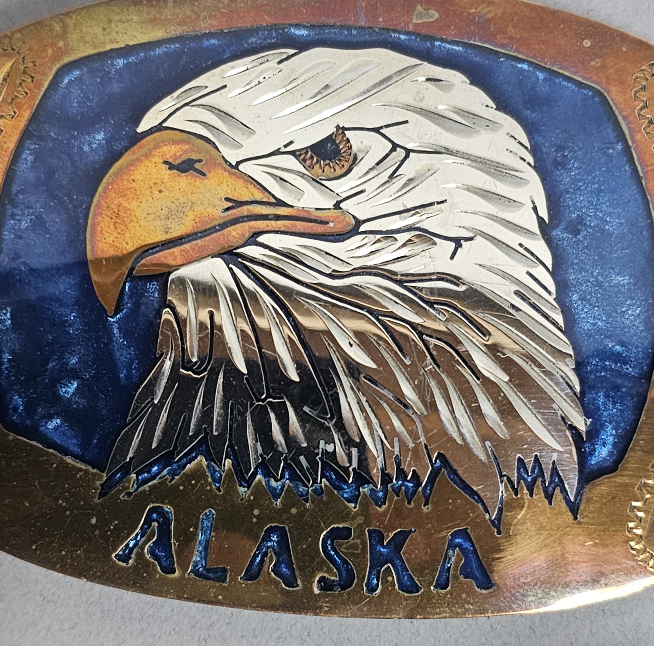 Trio of Souvenir Belt Buckles