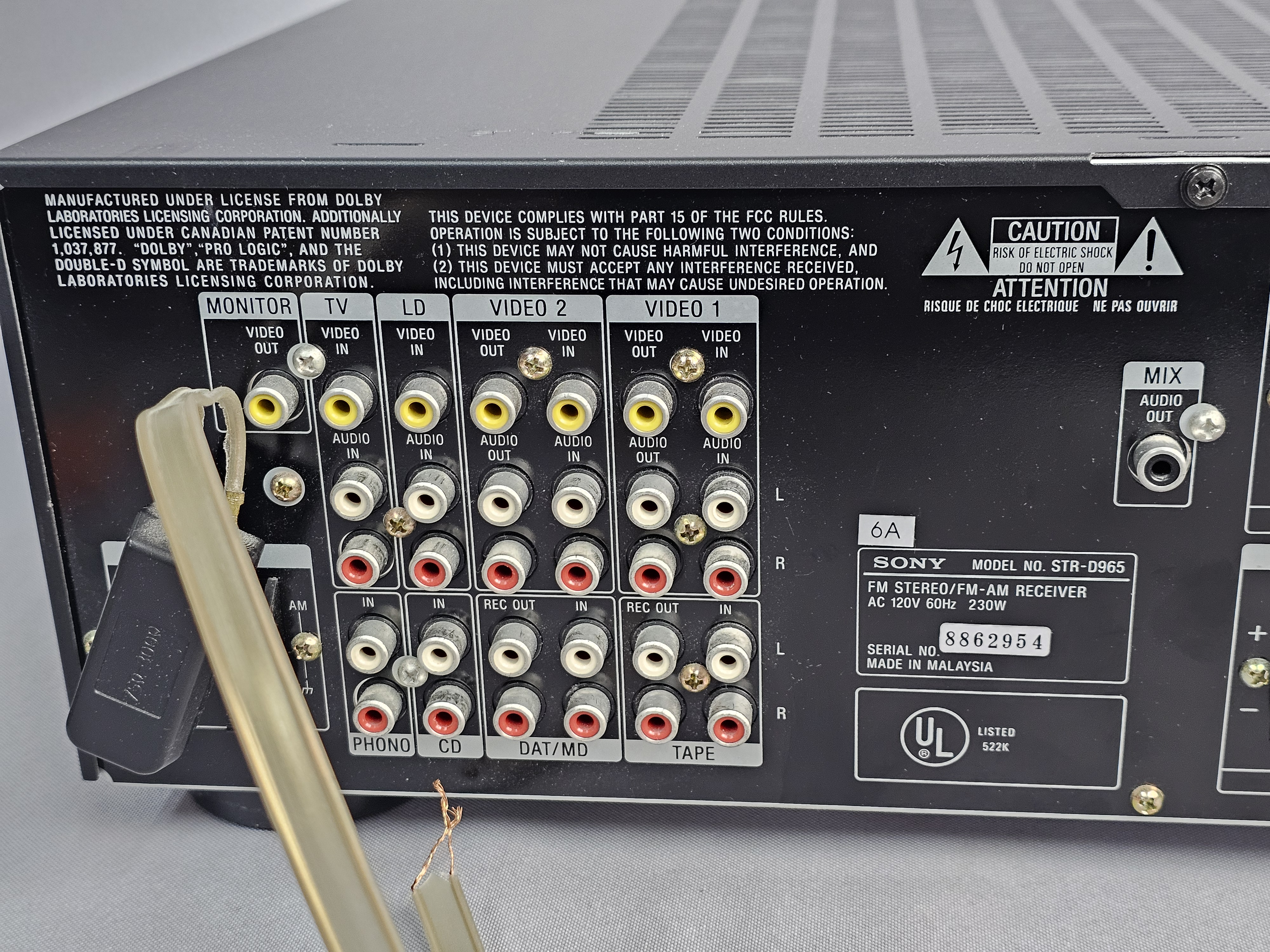 Sony STR-D965 Stereo Receiver with Remote