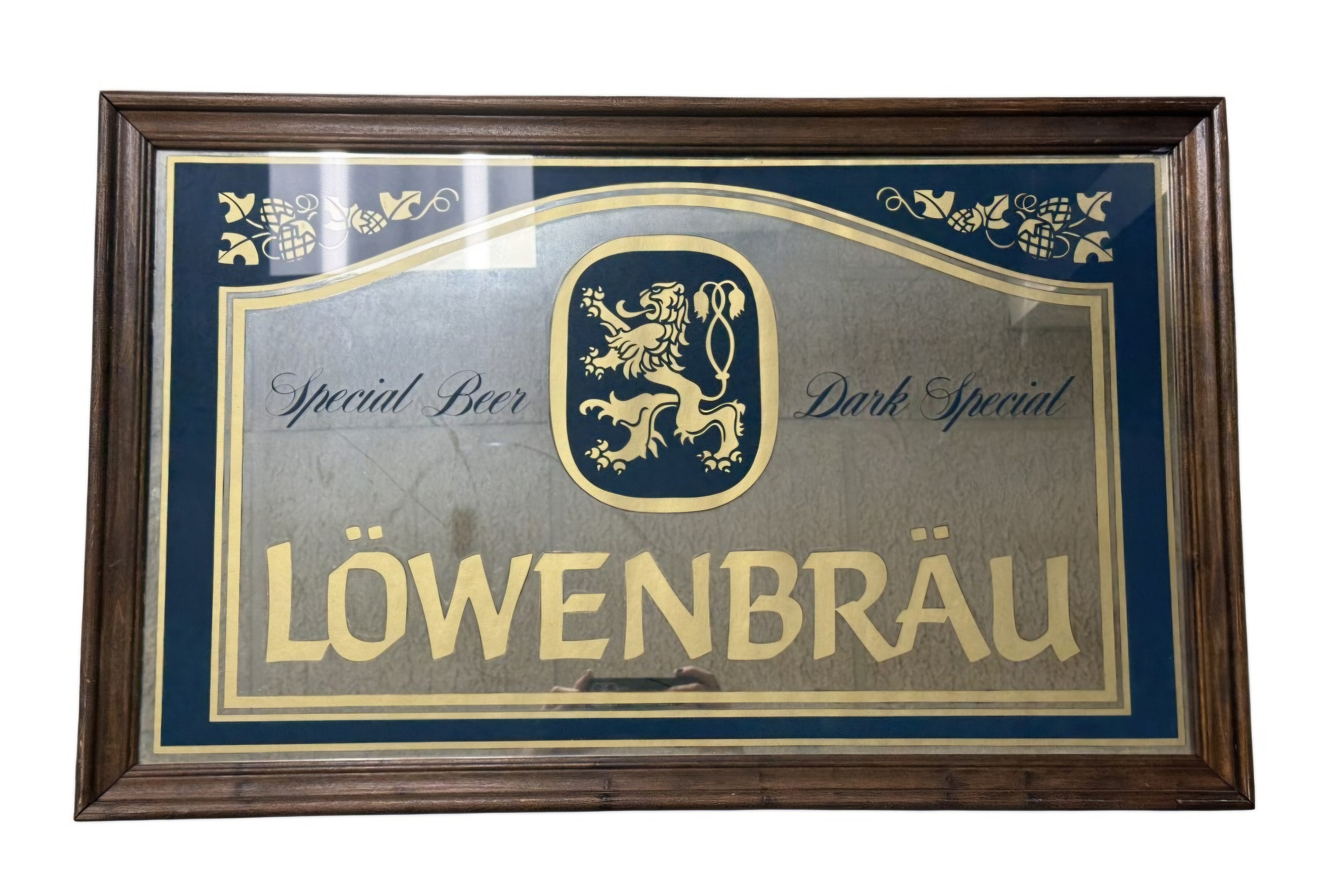 Vintage Lowenbrau Advertising Beer Mirror