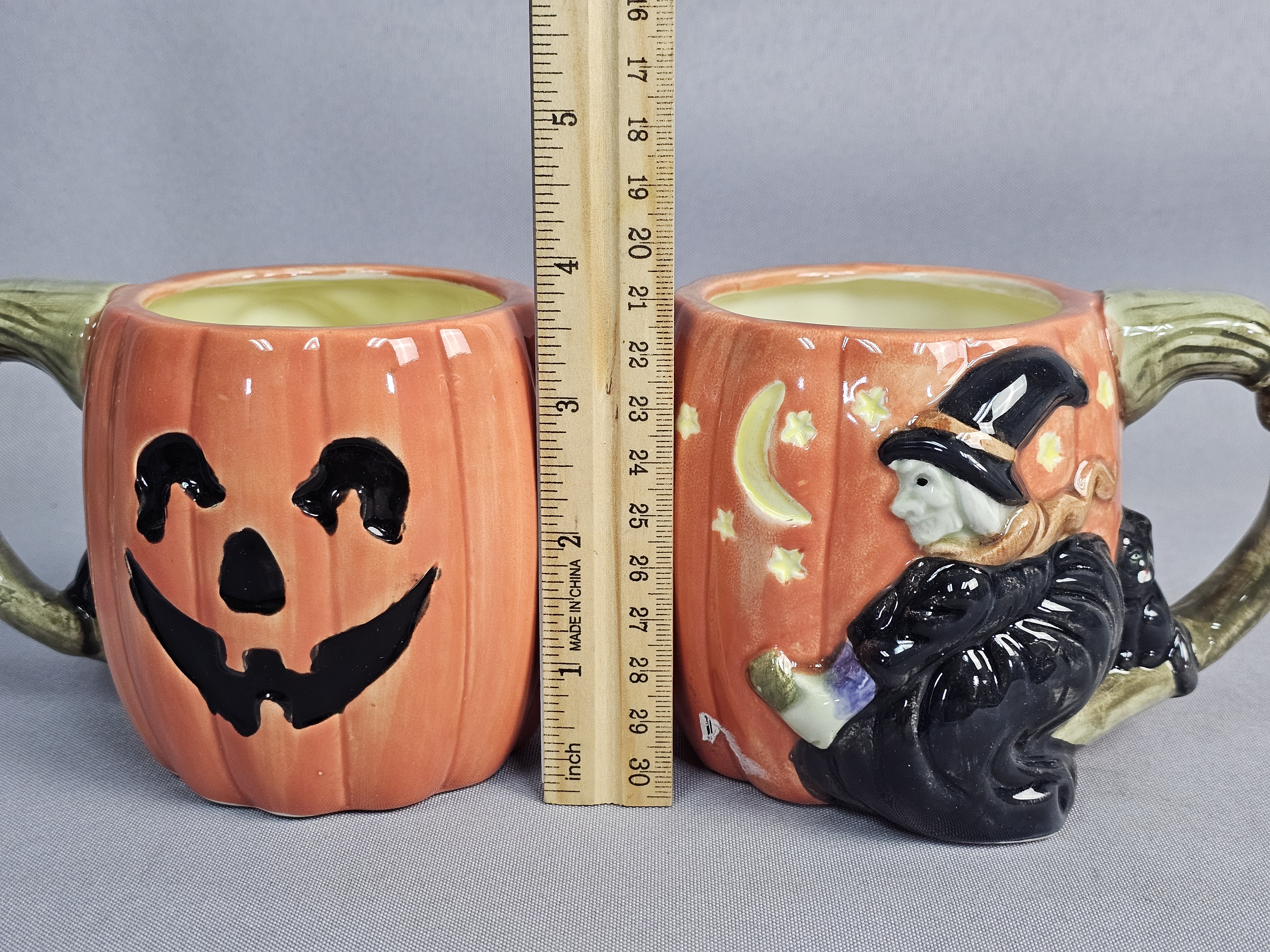 Fitz and Floyd Halloween Mug Pair