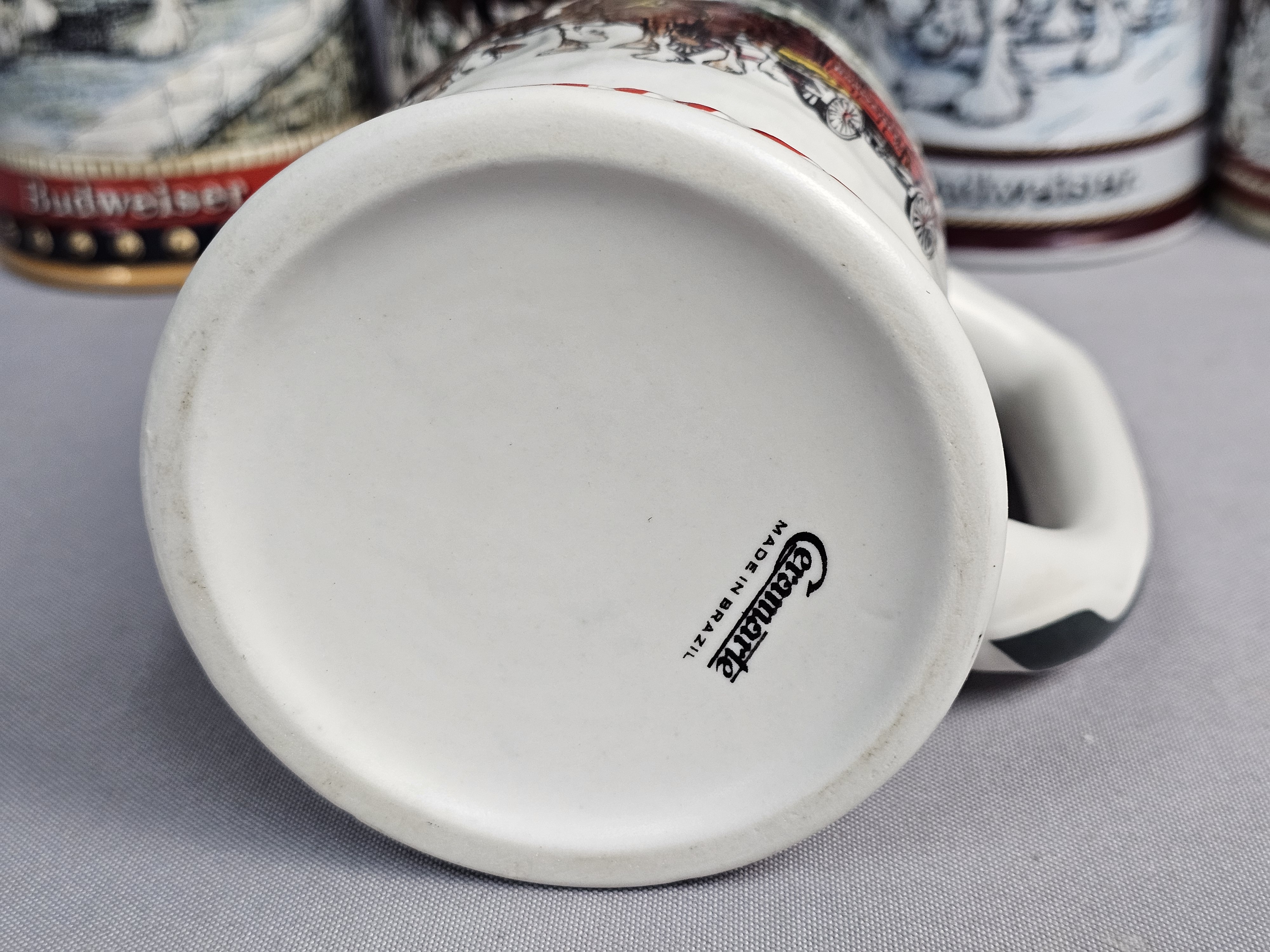 Lot of Five Budweiser Clydesdale Steins