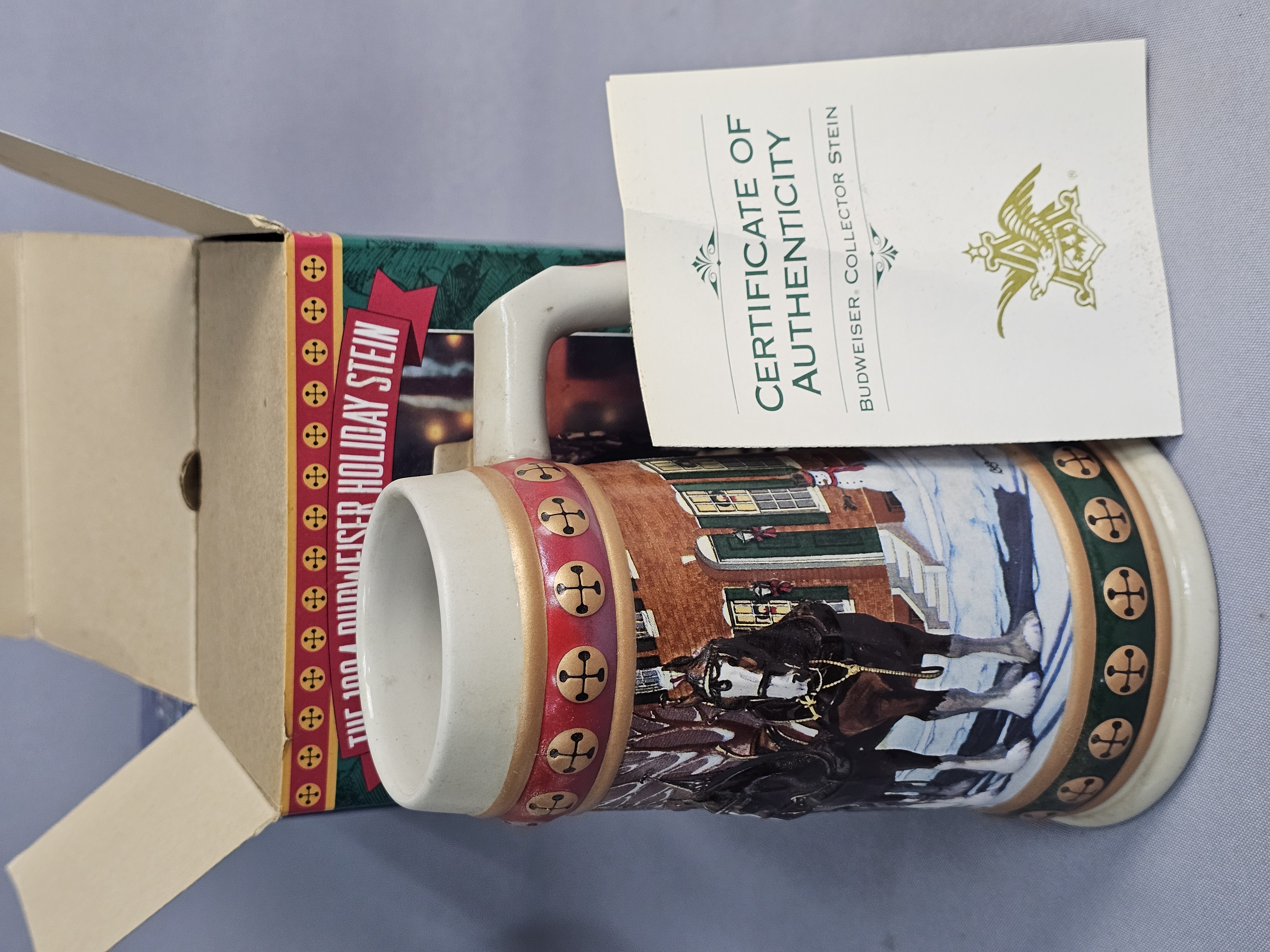 Trio of Budweiser Holiday Steins 1993-1995