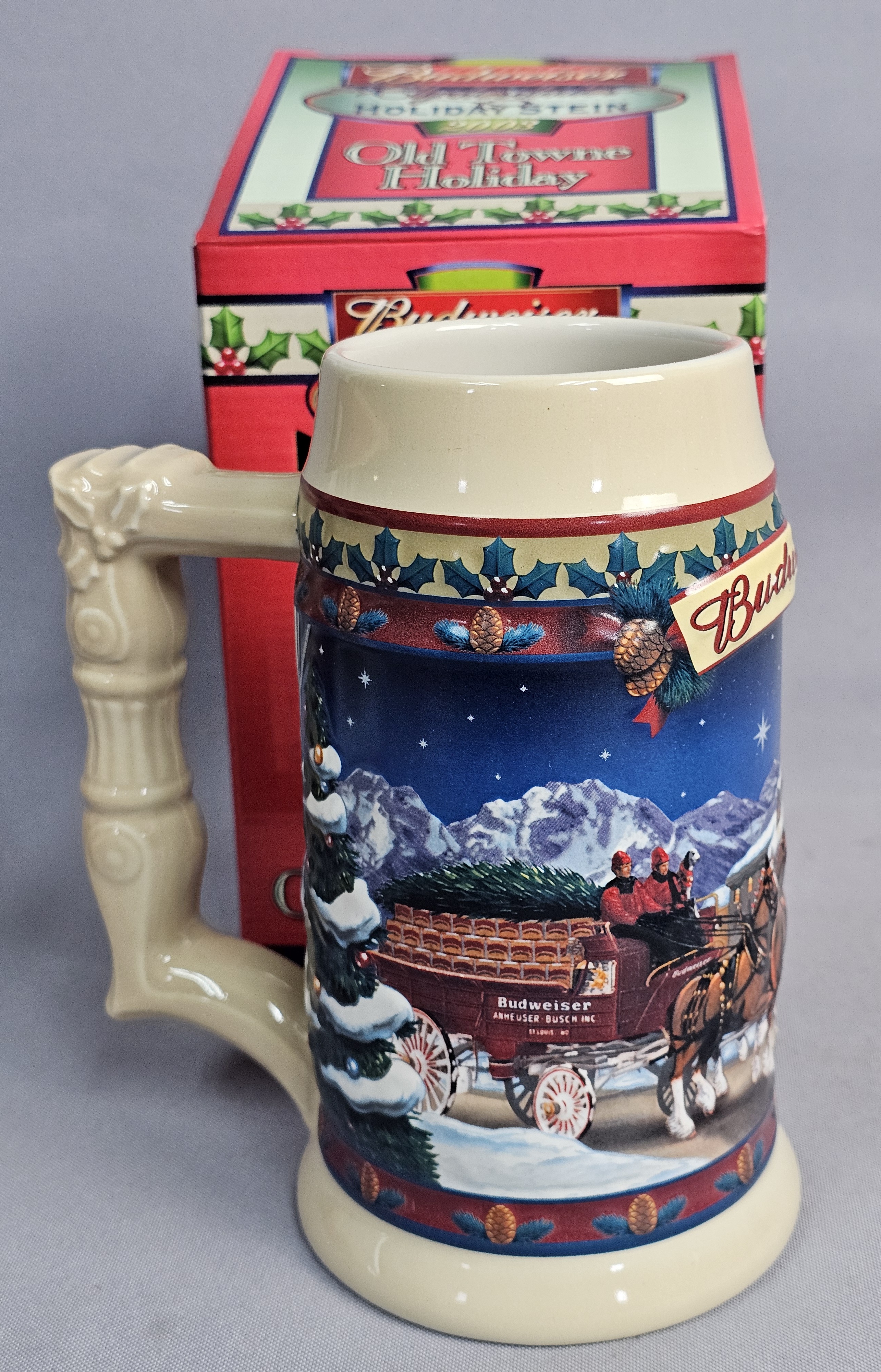 A Trio of Budweiser Holiday Steins