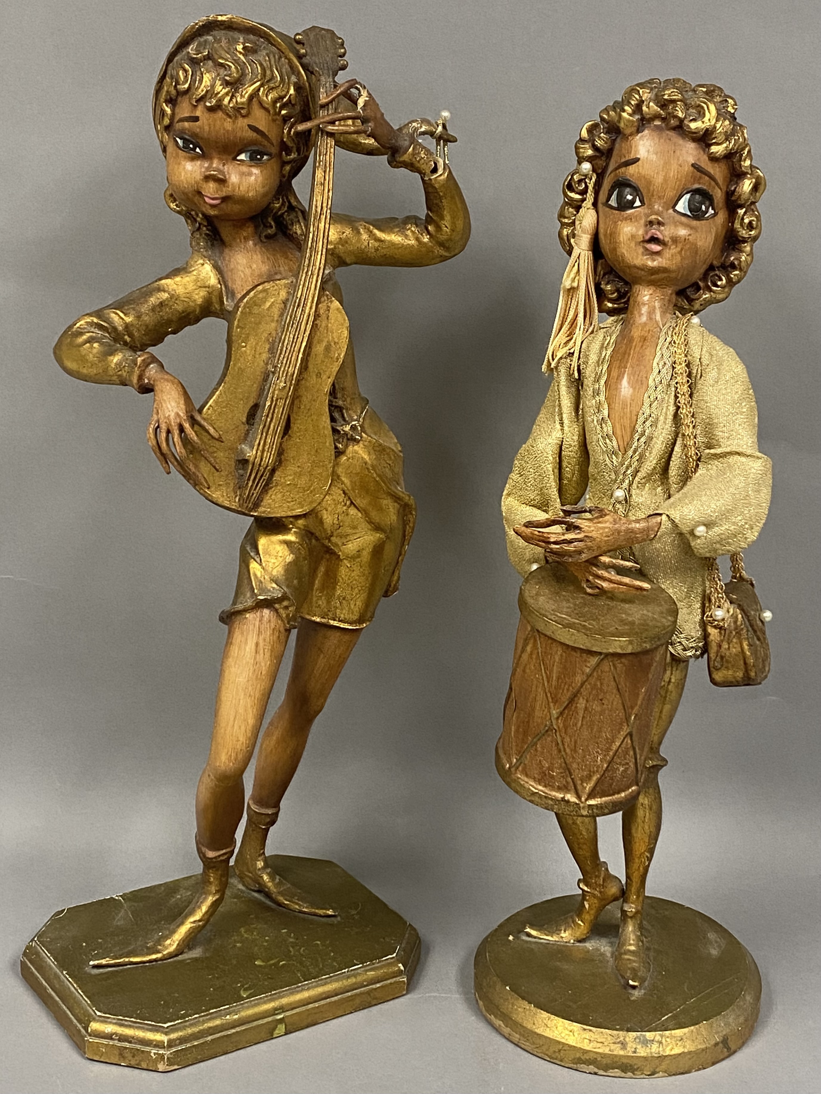 Pair of Mid-Century Musician Figurines