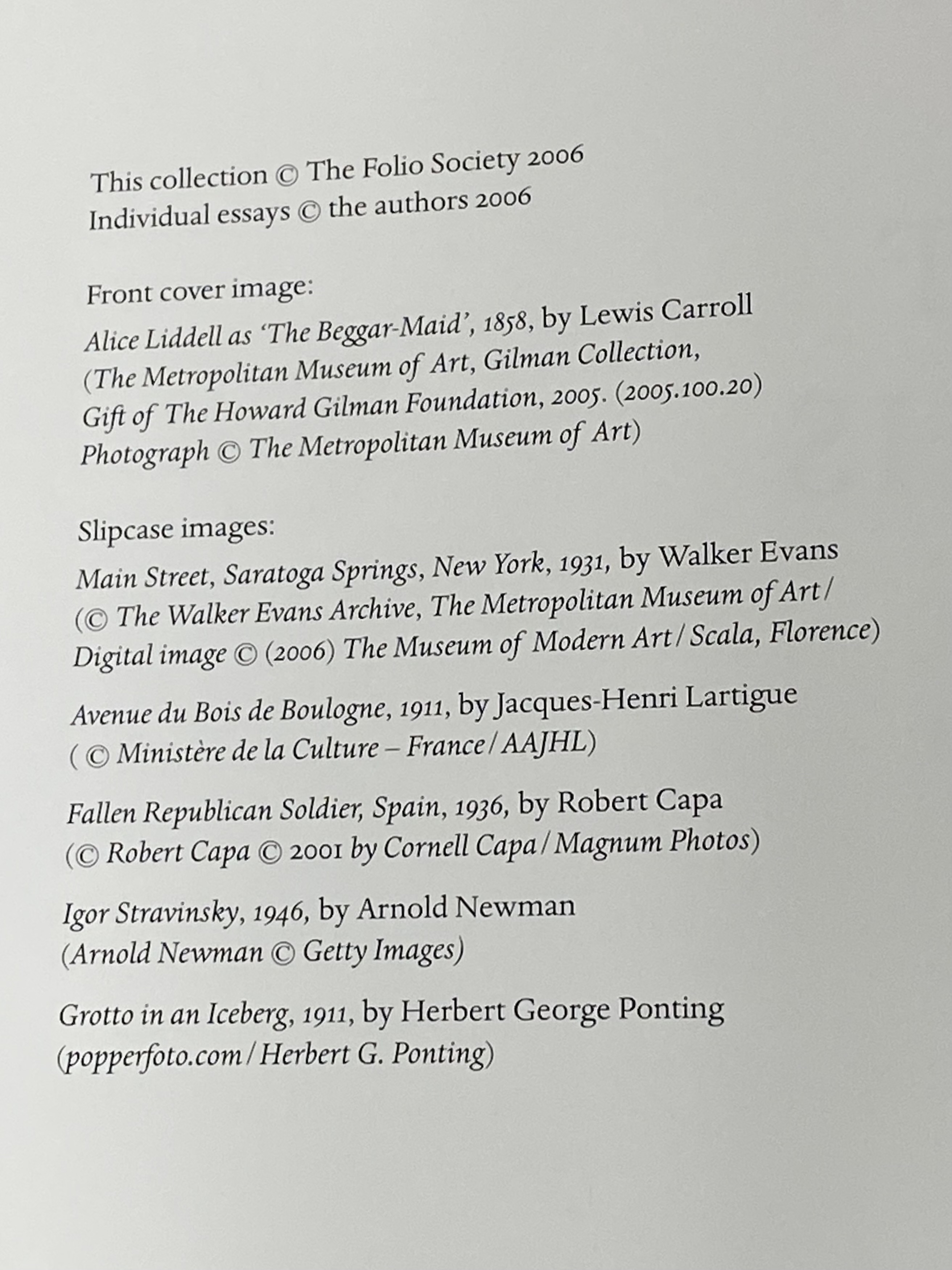 Folio Society 100 Greatest Photographs