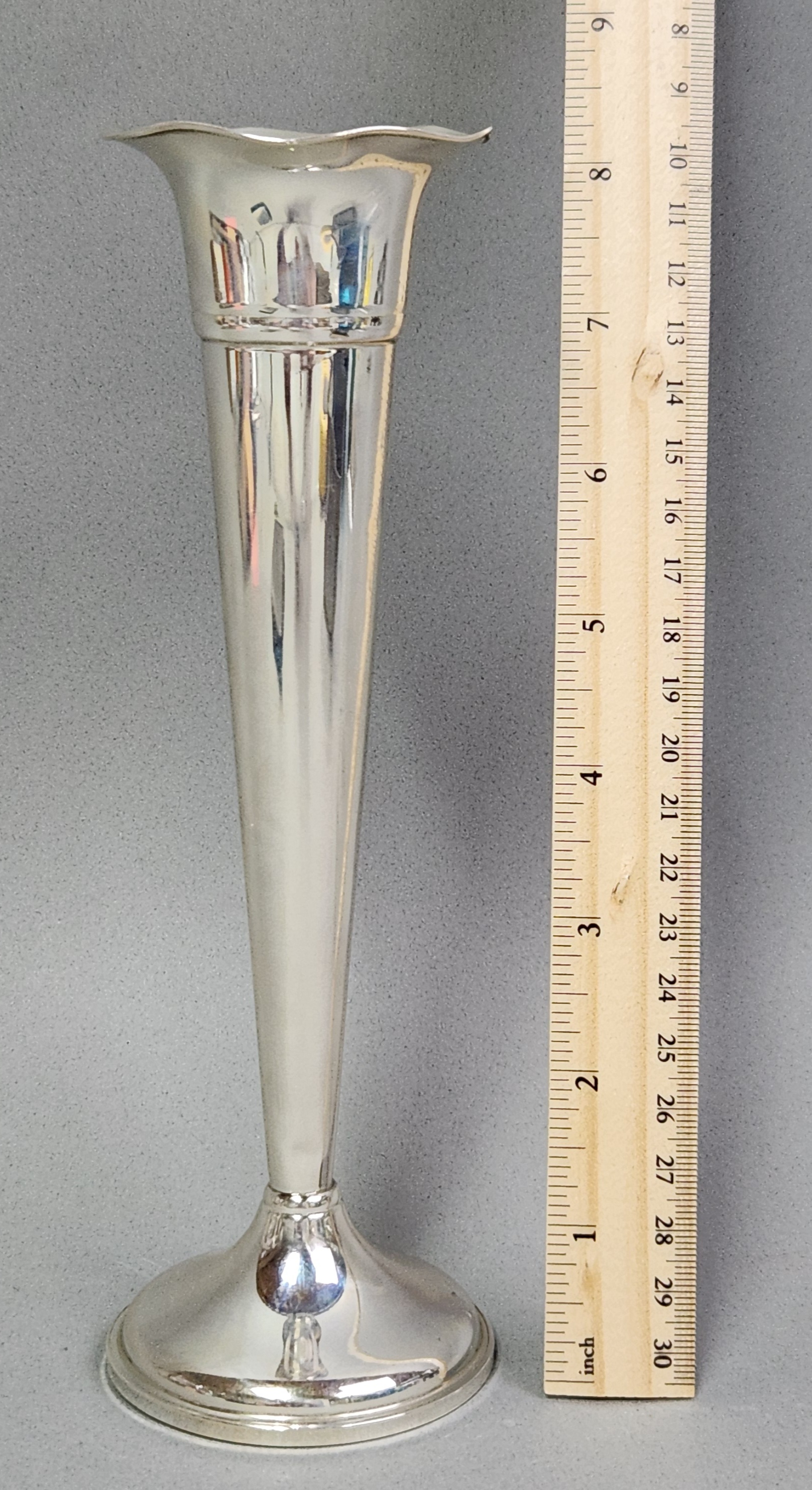 Preisner Sterling Trumpet Vase
