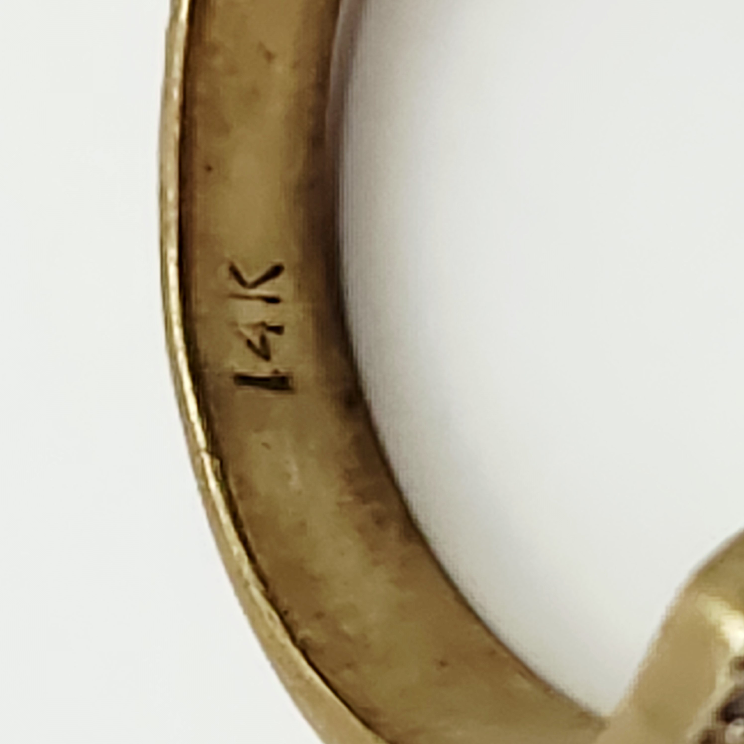 14K Gold Bypass CZ Ring 3.6 Grams