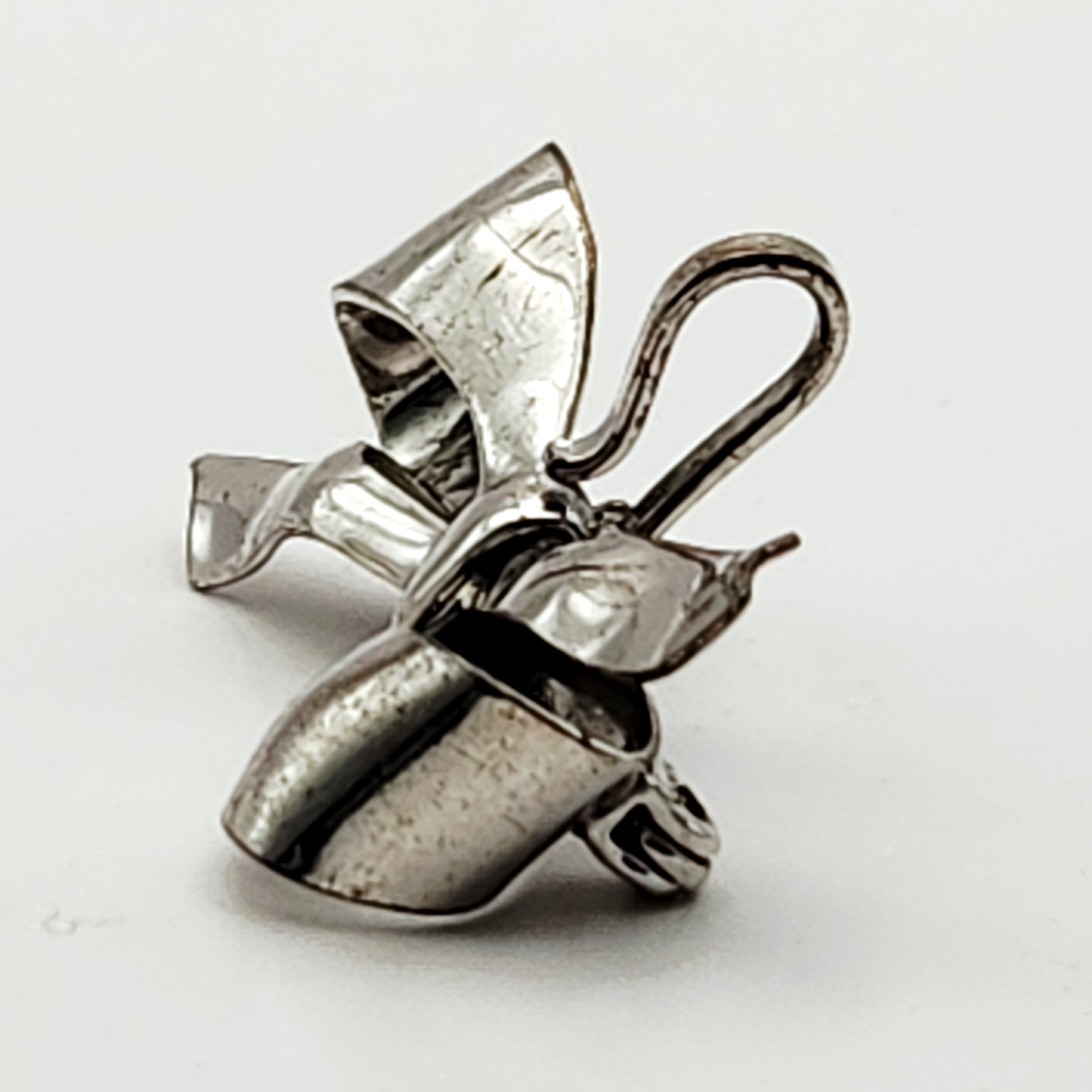 Uncas Sterling Bow Brooch-Pendant 3.6 Grams