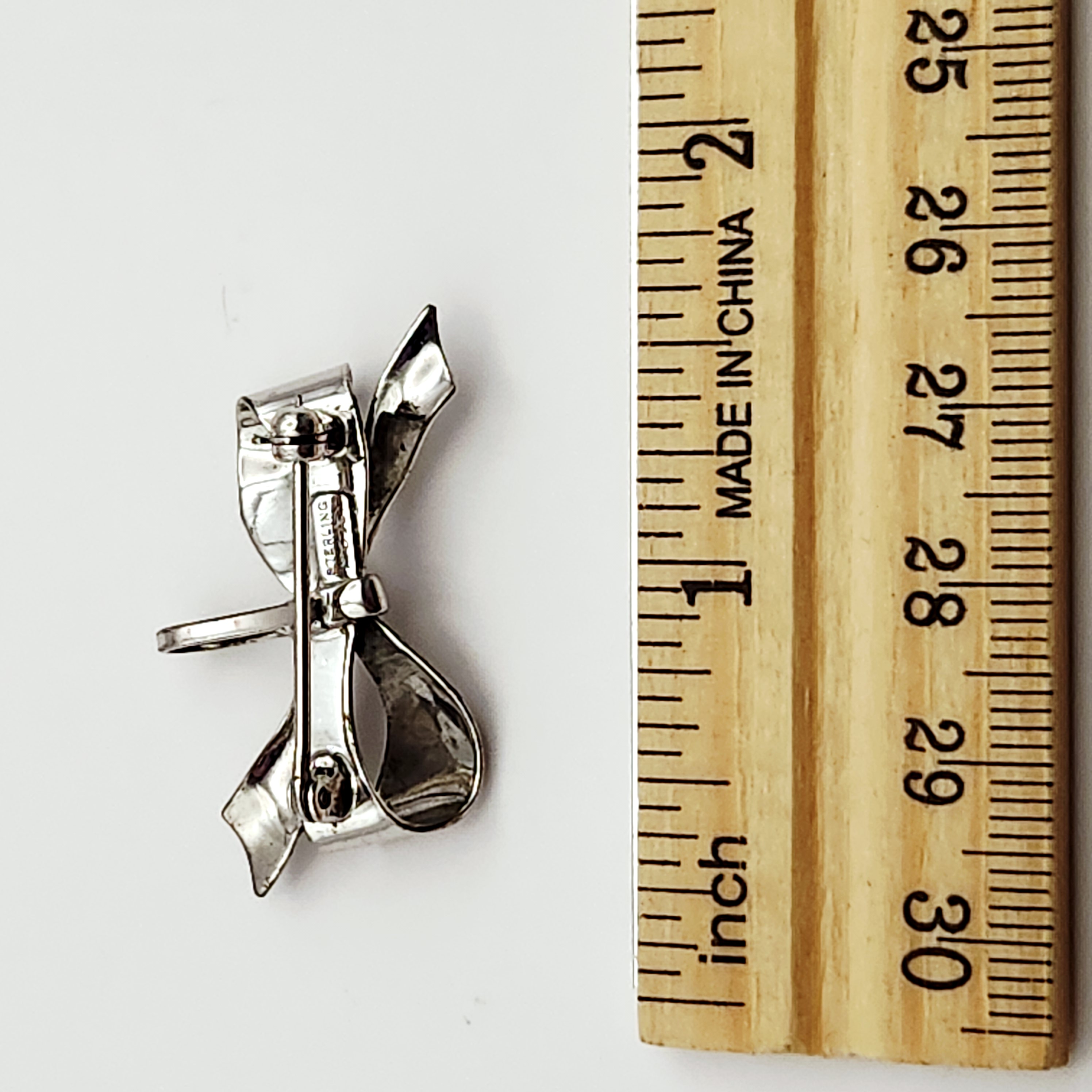 Uncas Sterling Bow Brooch-Pendant 3.6 Grams