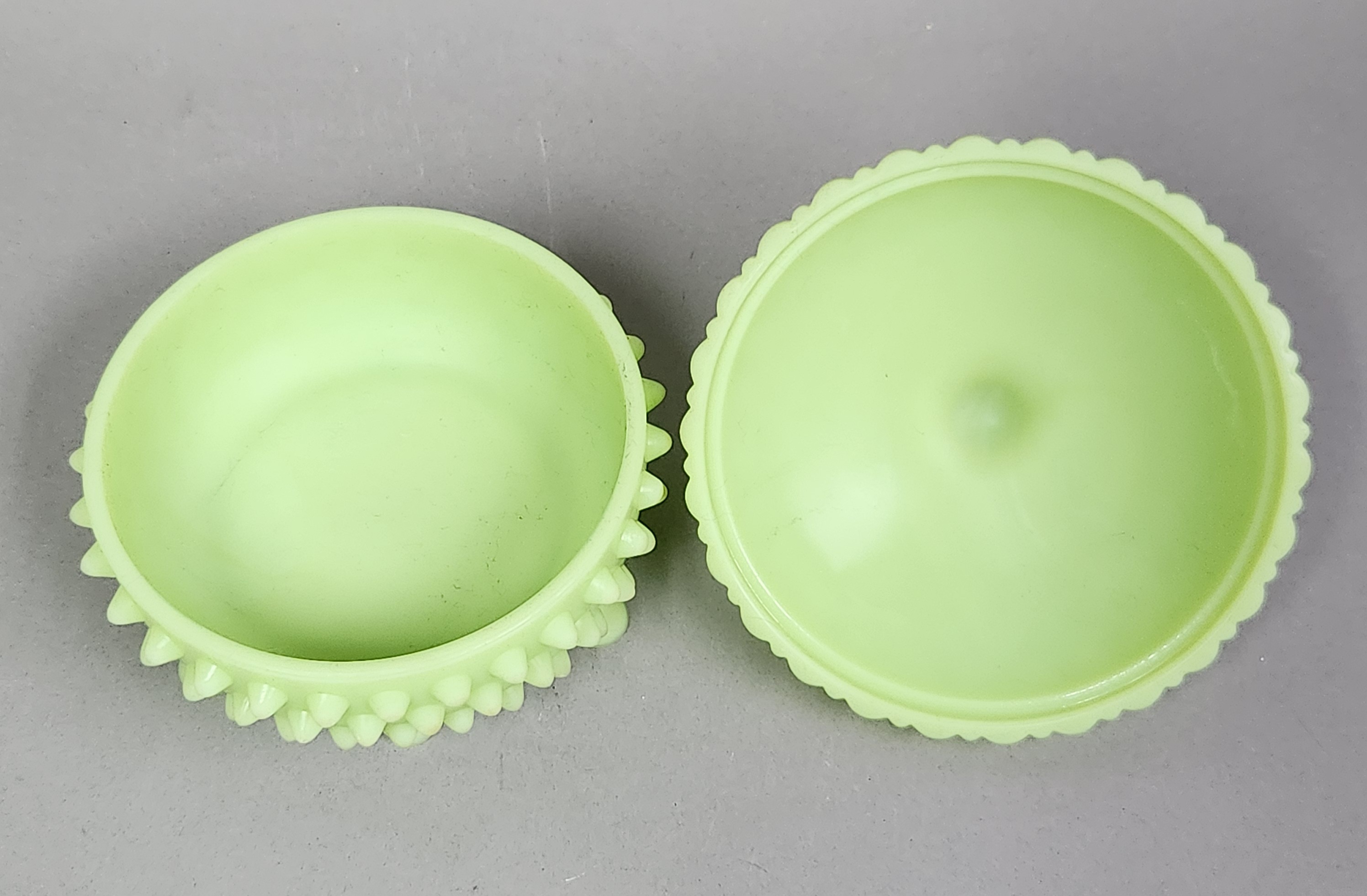 Fenton Custard Hobnail Candy Dish