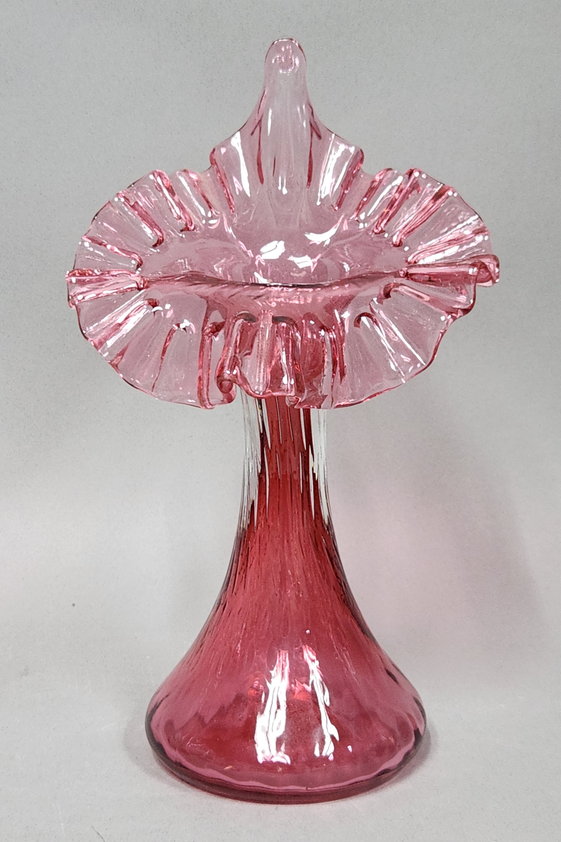 Fenton Cranberry Jack-in-the-Pulpit Vase