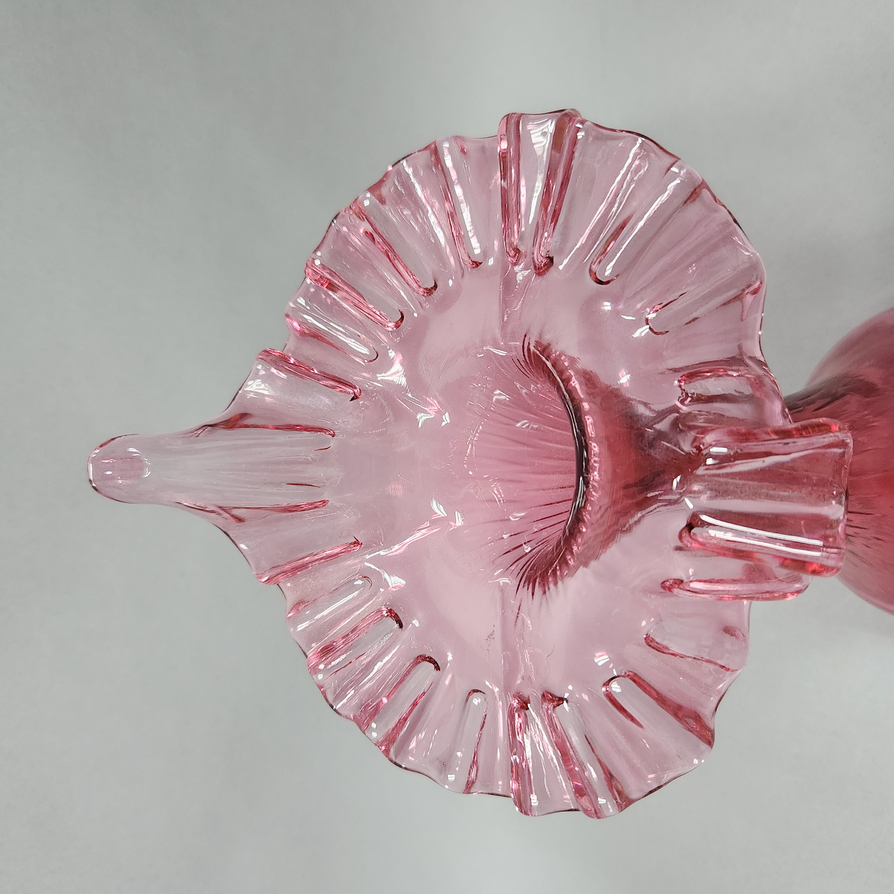Fenton Cranberry Jack-in-the-Pulpit Vase