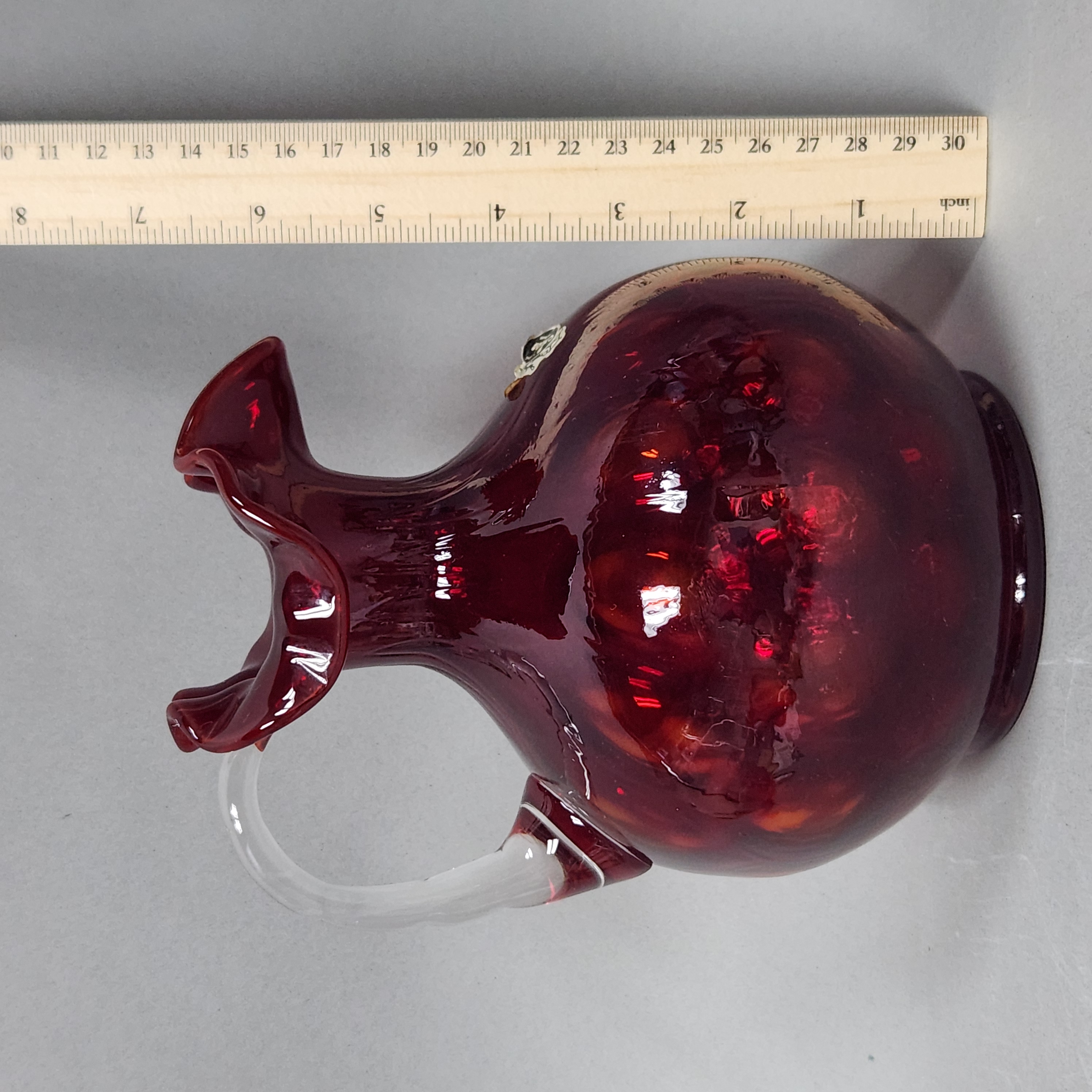Fenton Ruby Coin Dot Pitcher