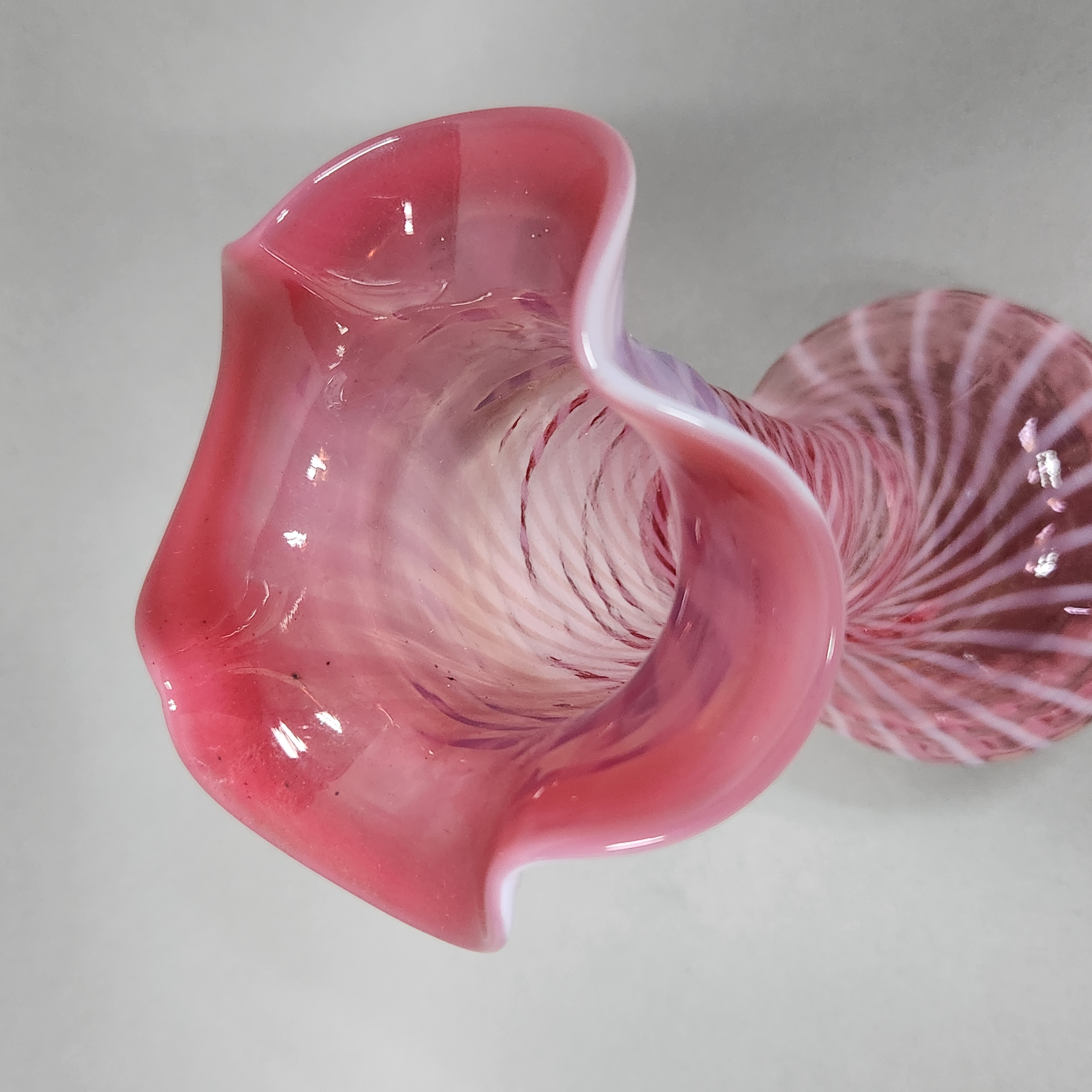 Fenton Cranberry Opalescent Vase