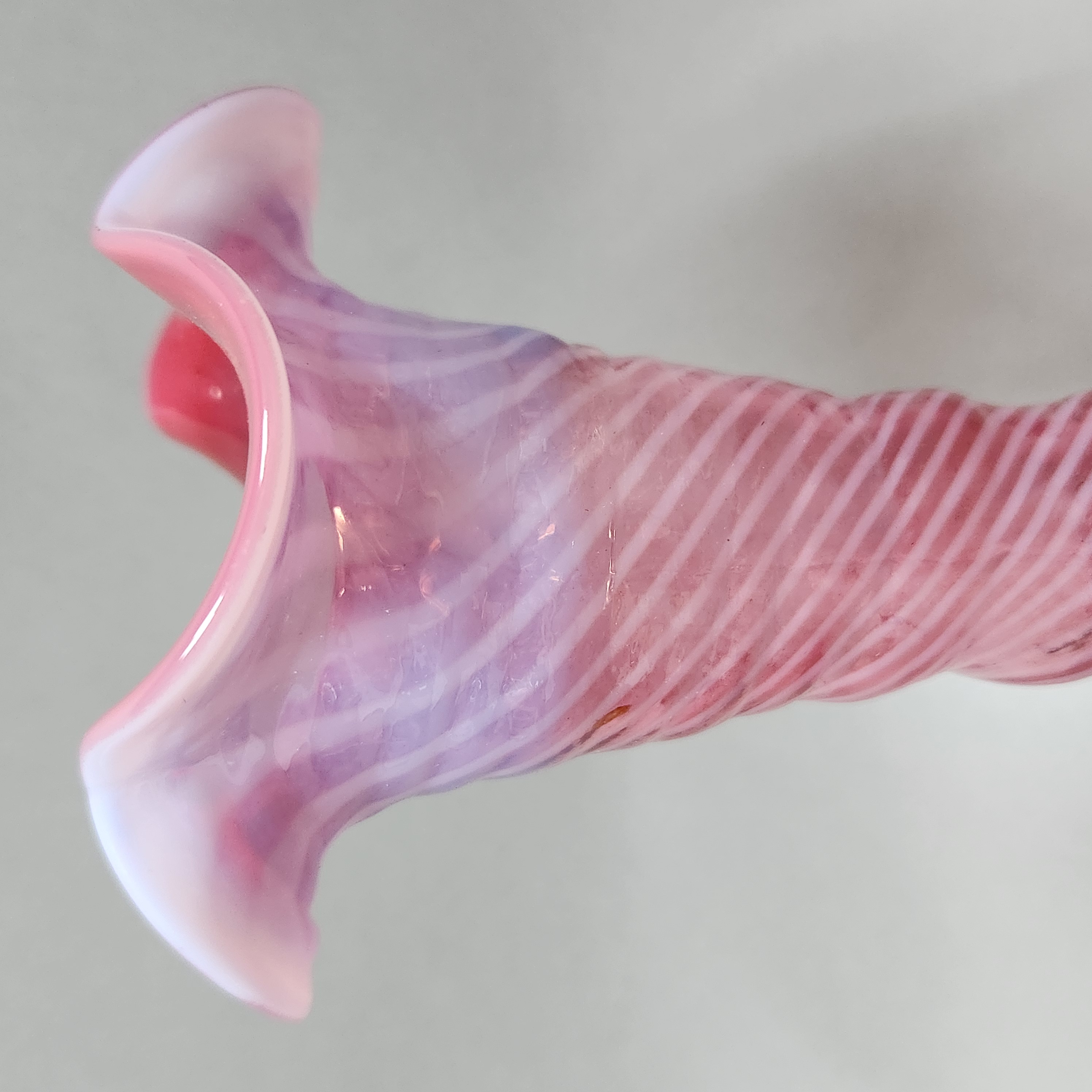Fenton Cranberry Opalescent Vase