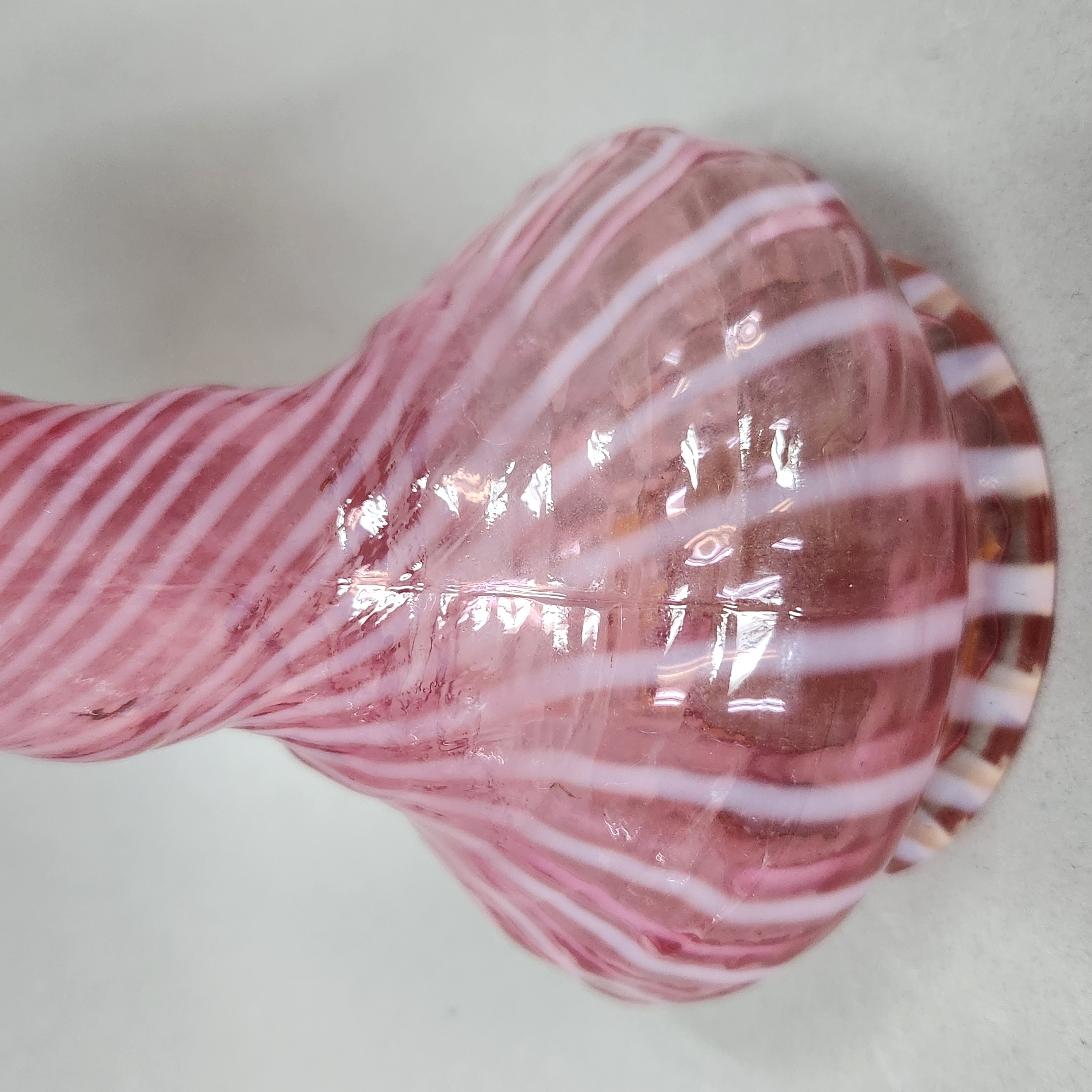 Fenton Cranberry Opalescent Vase
