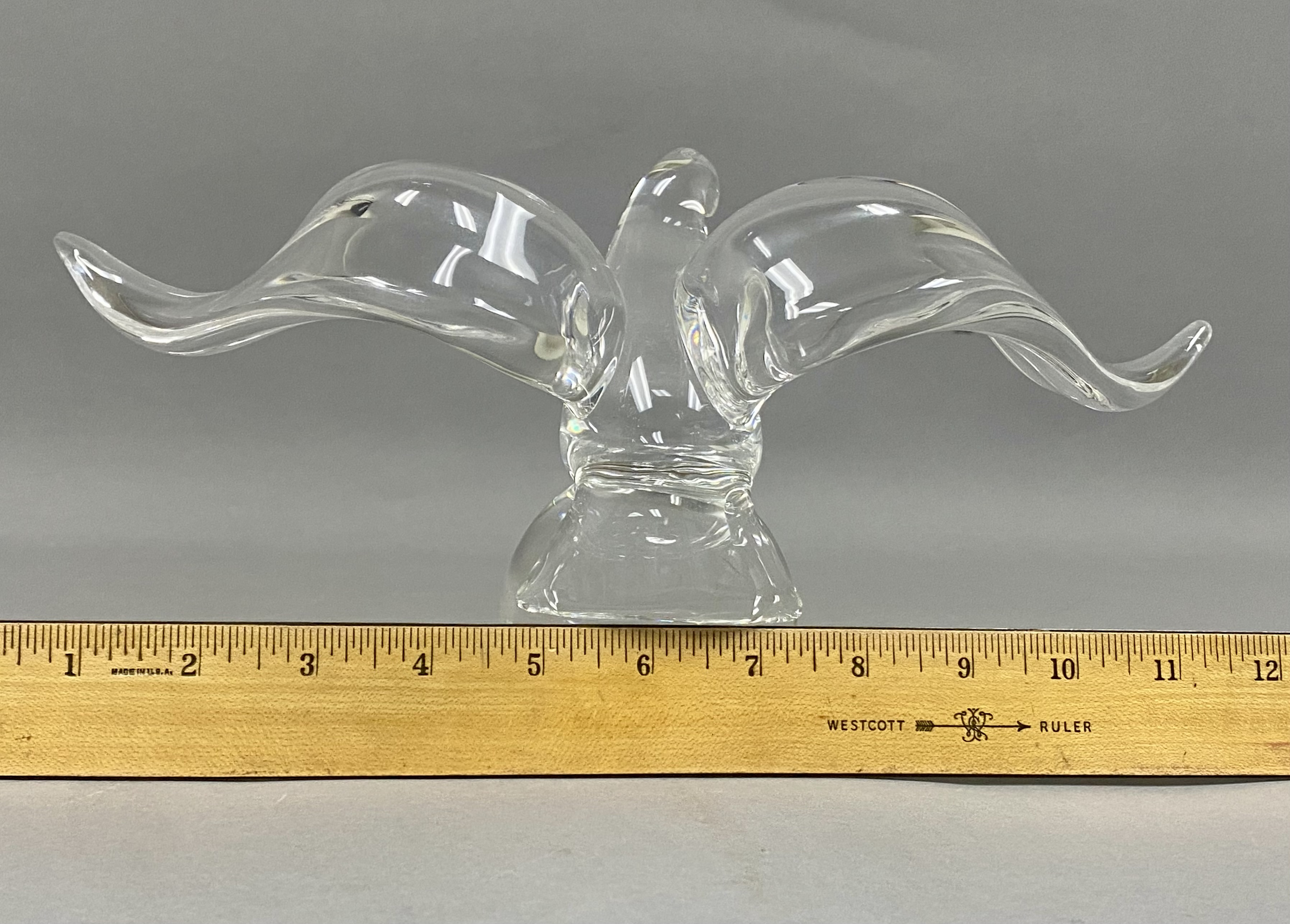 Steuben Crystal Eagle on Ball