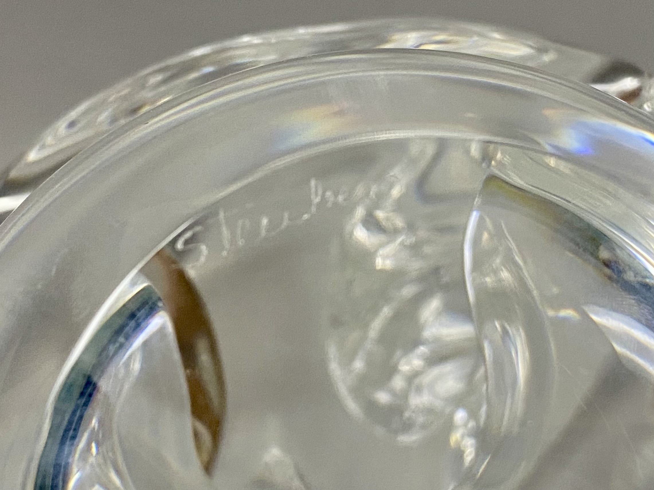 Steuben Crystal Eagle on Ball