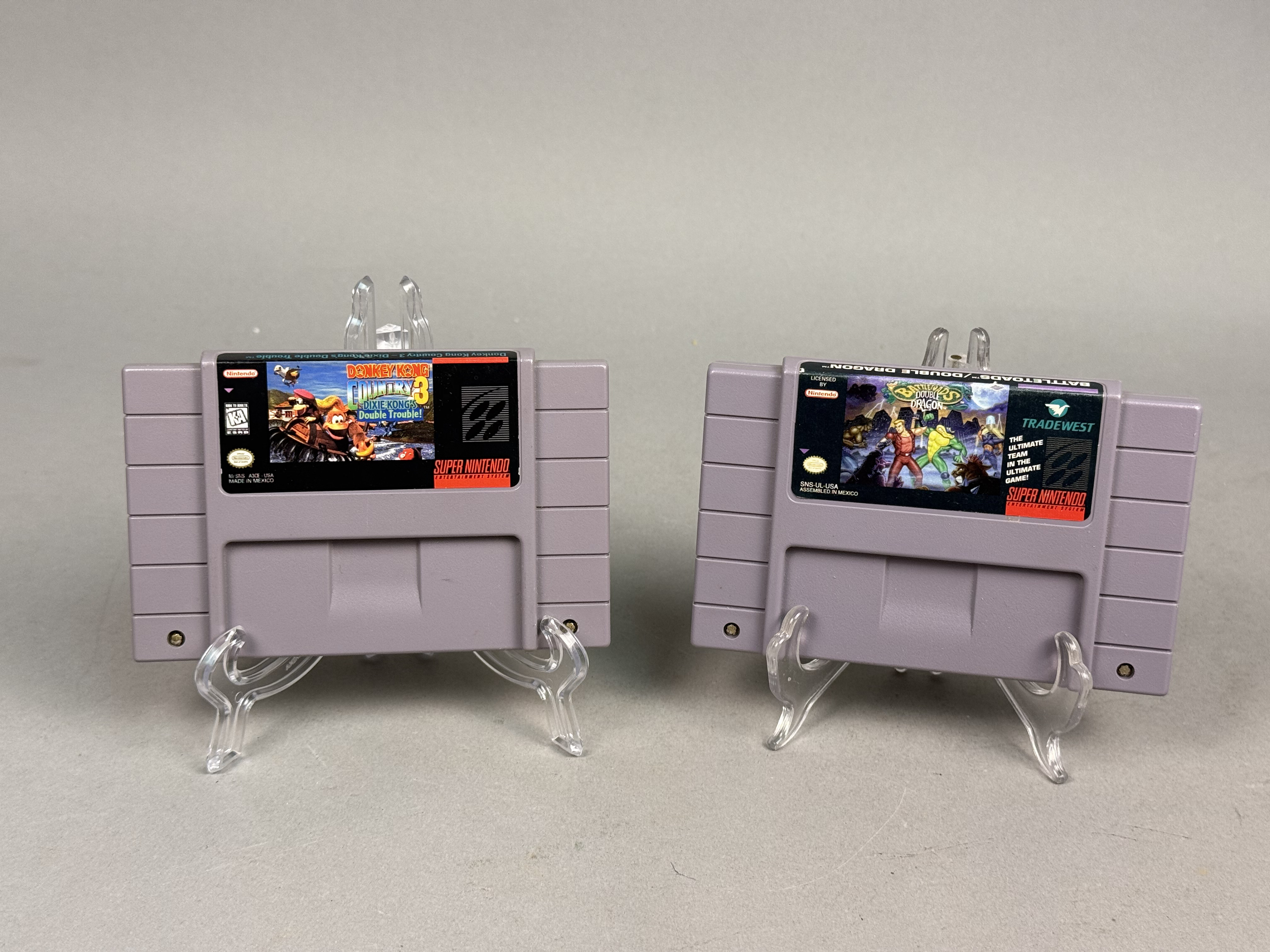 Super Nintendo Donkey Kong 3 & Battletoads Double Dragon