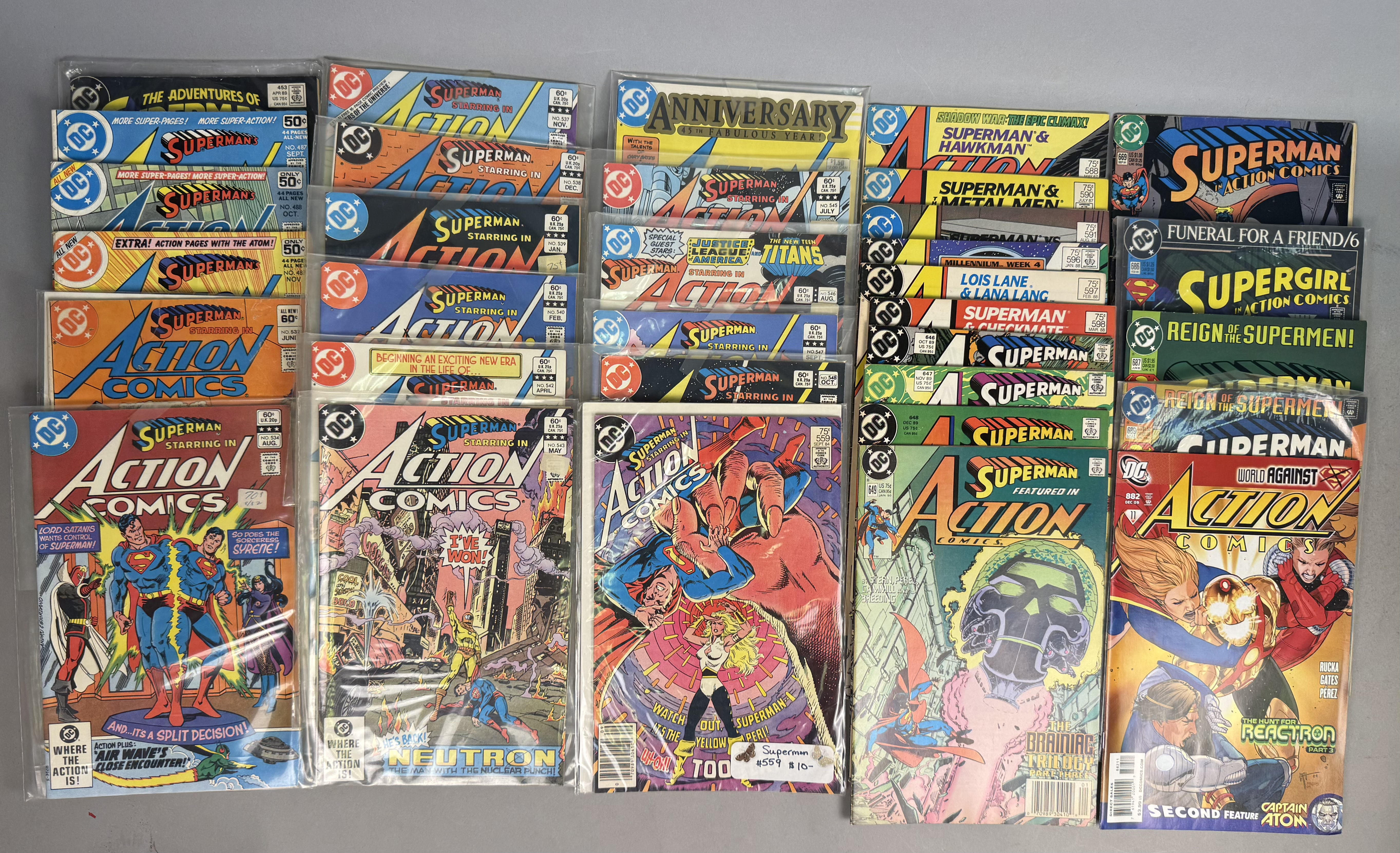 Assortment of DC Action Comics Superman
