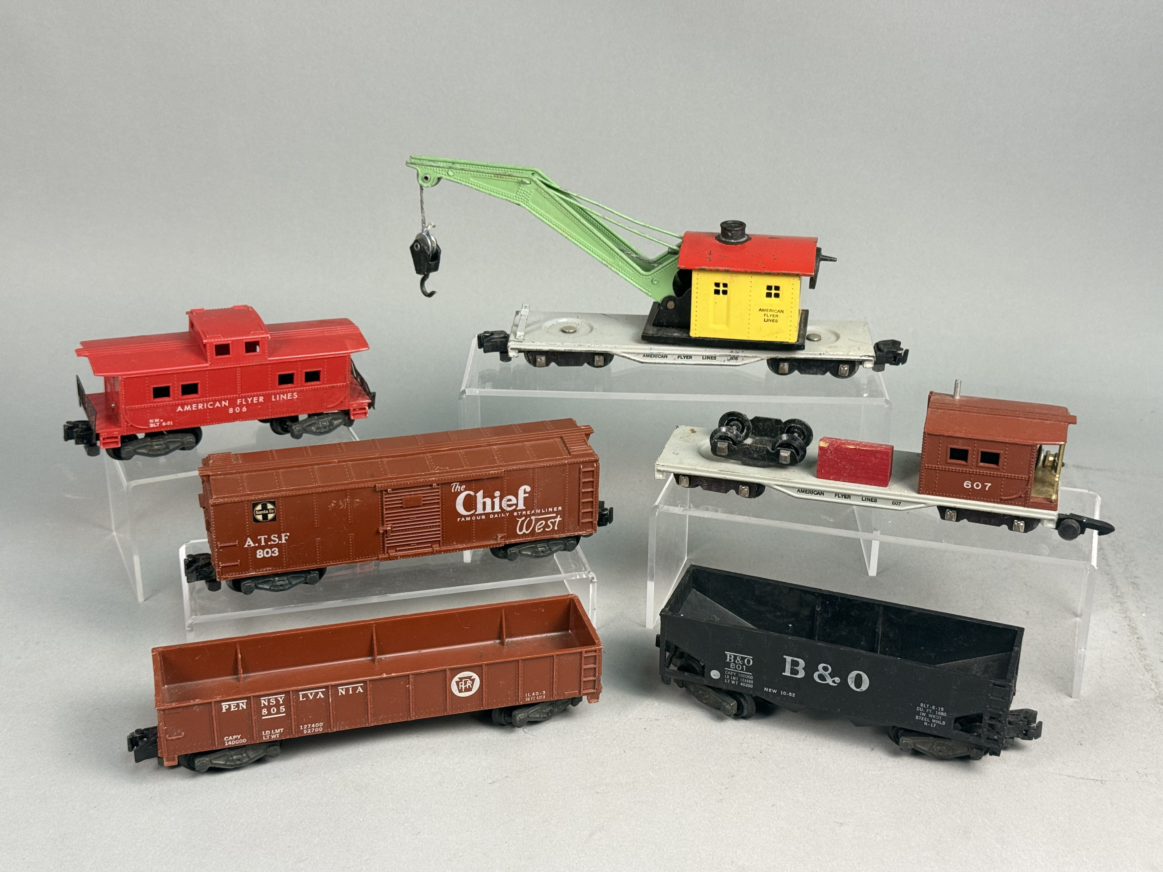 A Collection of American Flyer Cars