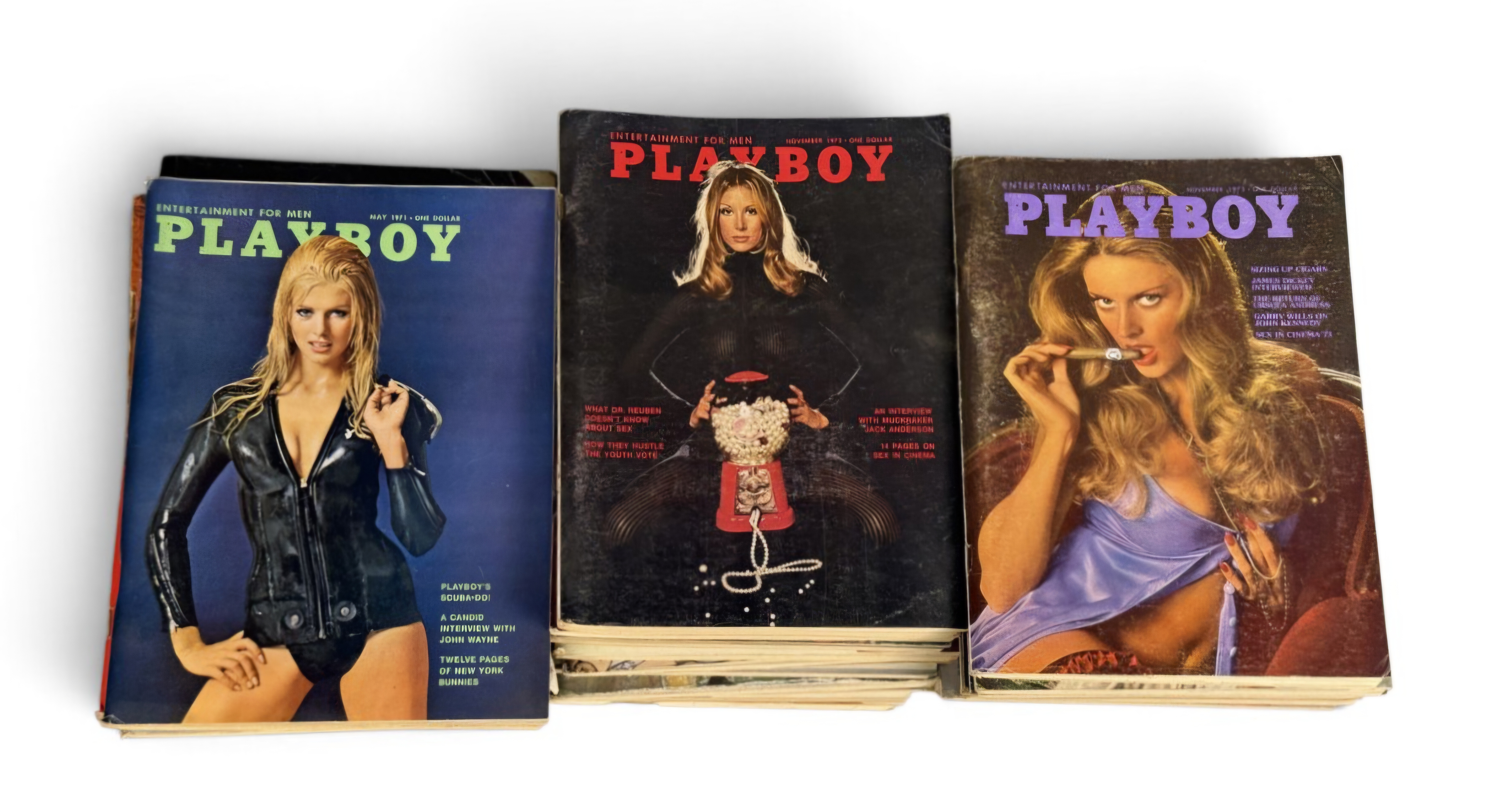 A Collection of 1970s Playboy Magazines