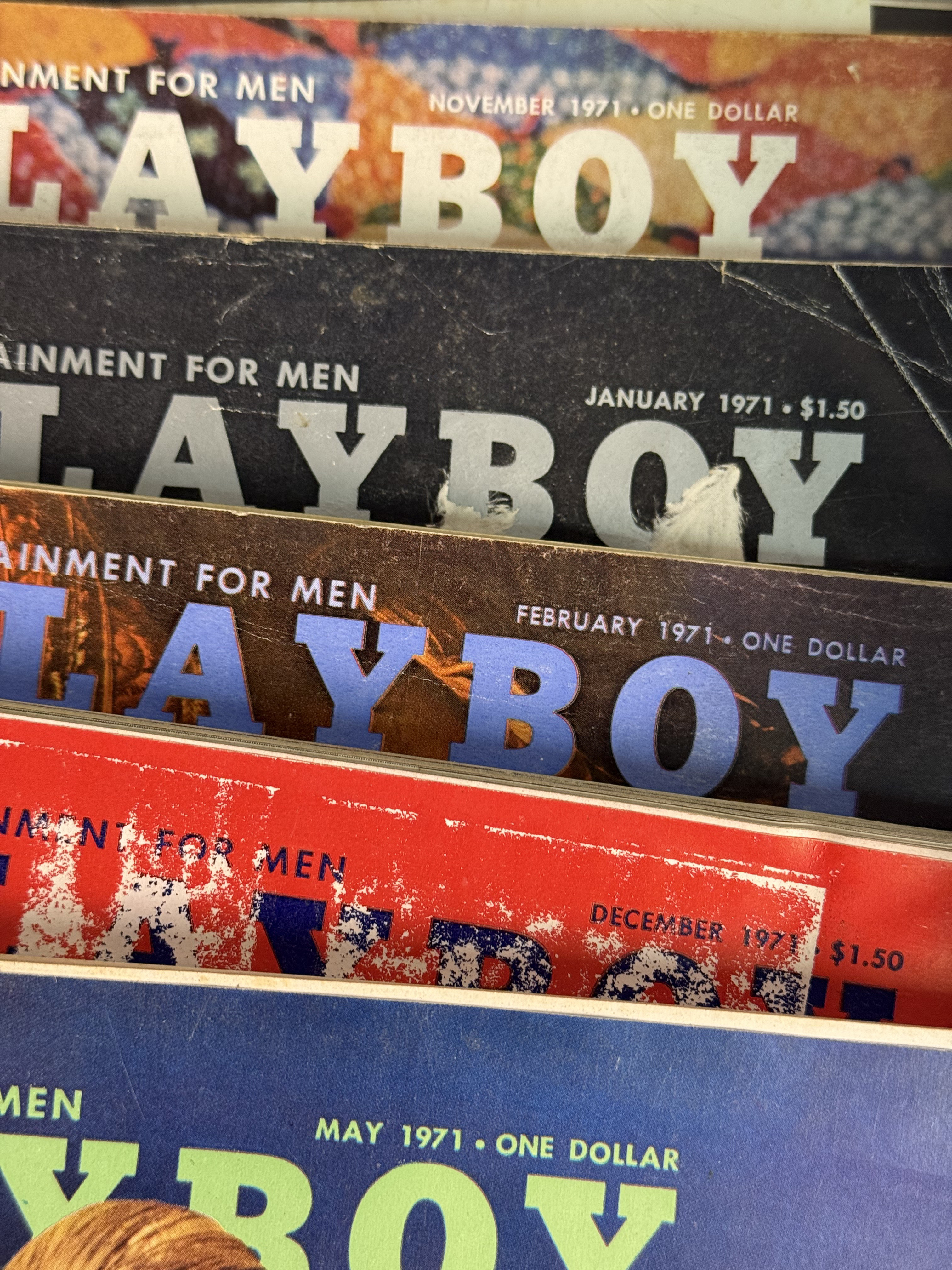 A Collection of 1970s Playboy Magazines