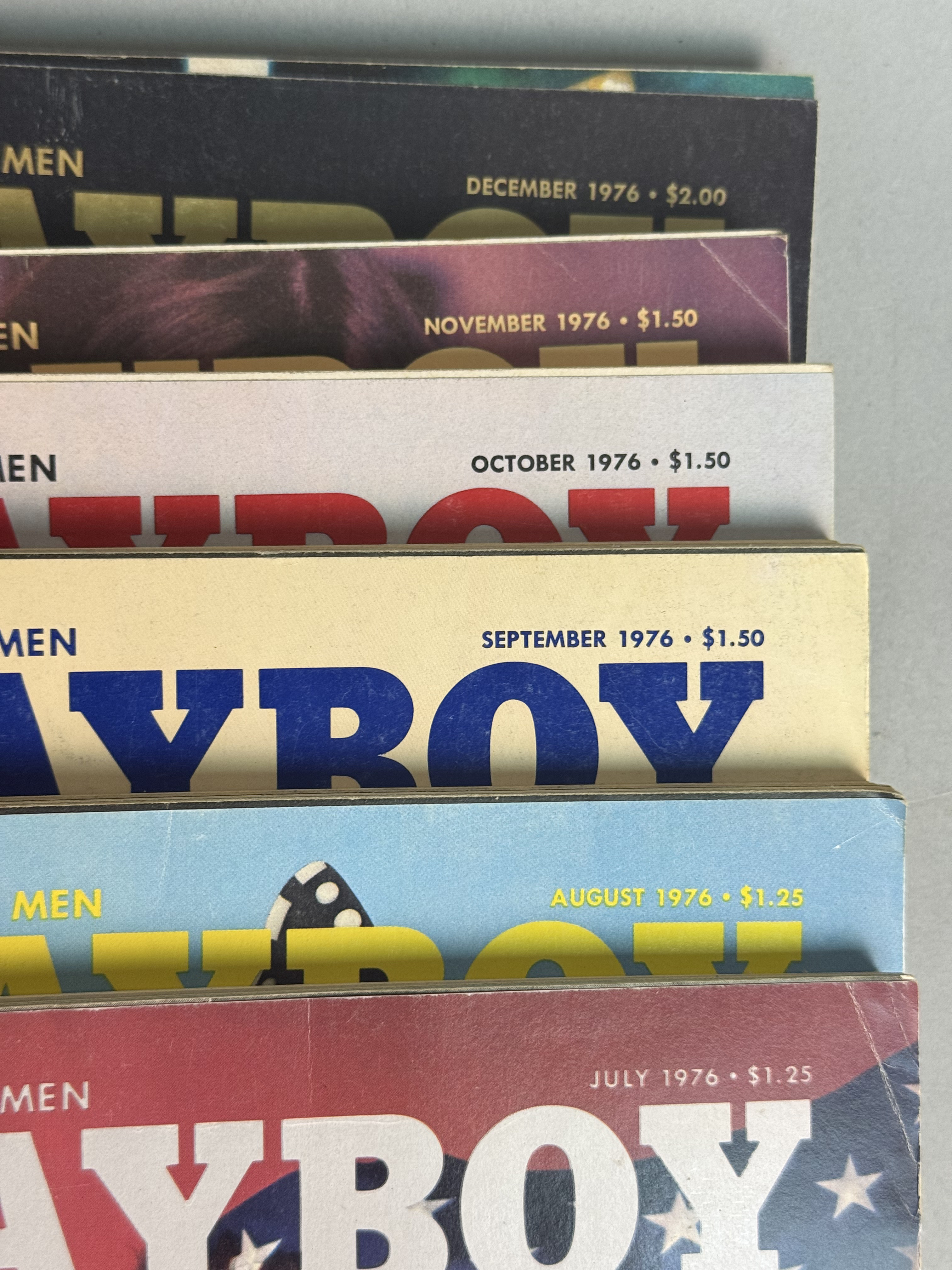 Collection of 1970s Playboy Magazine Issues