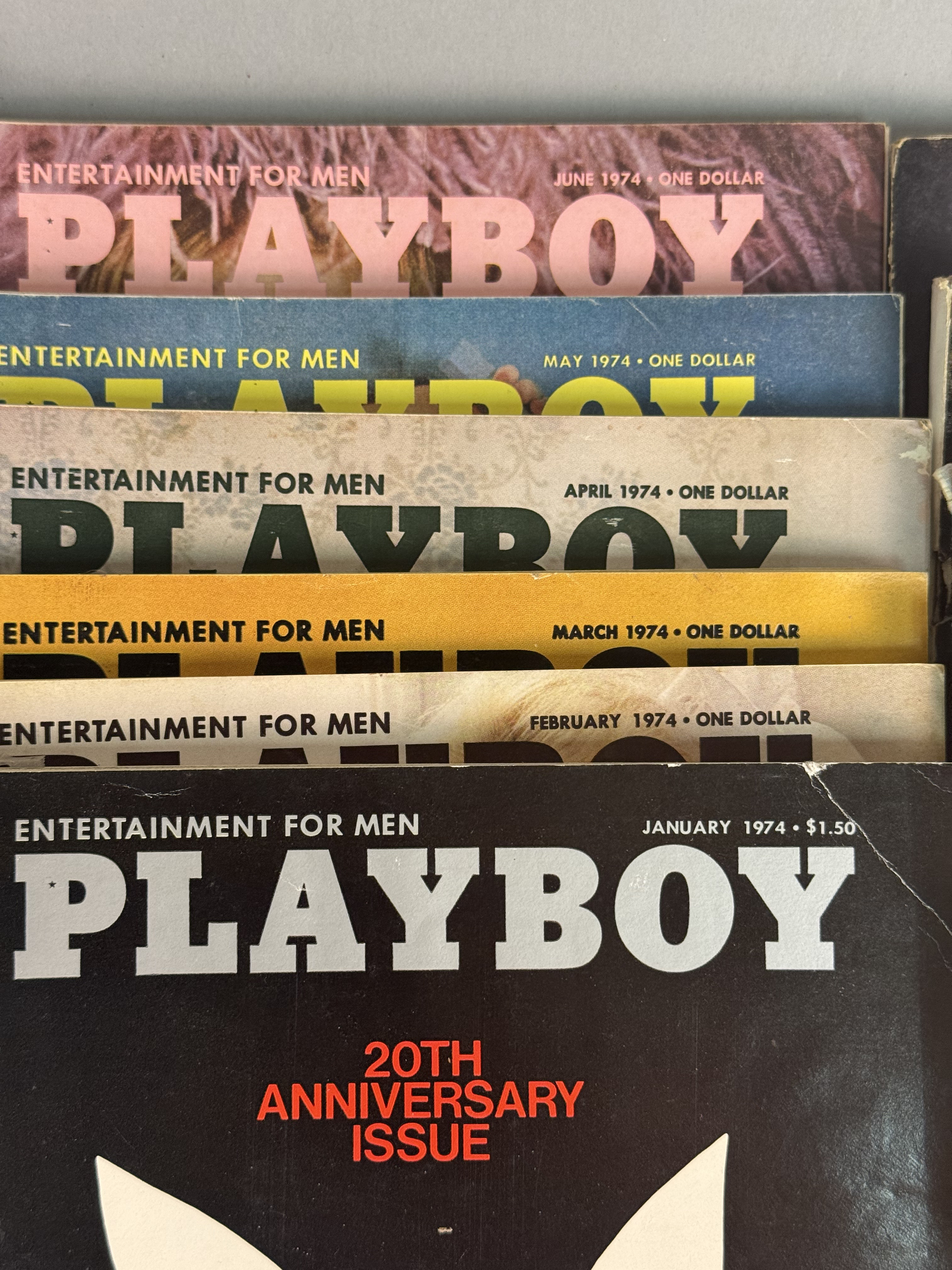 Collection of 1970s Playboy Magazine Issues