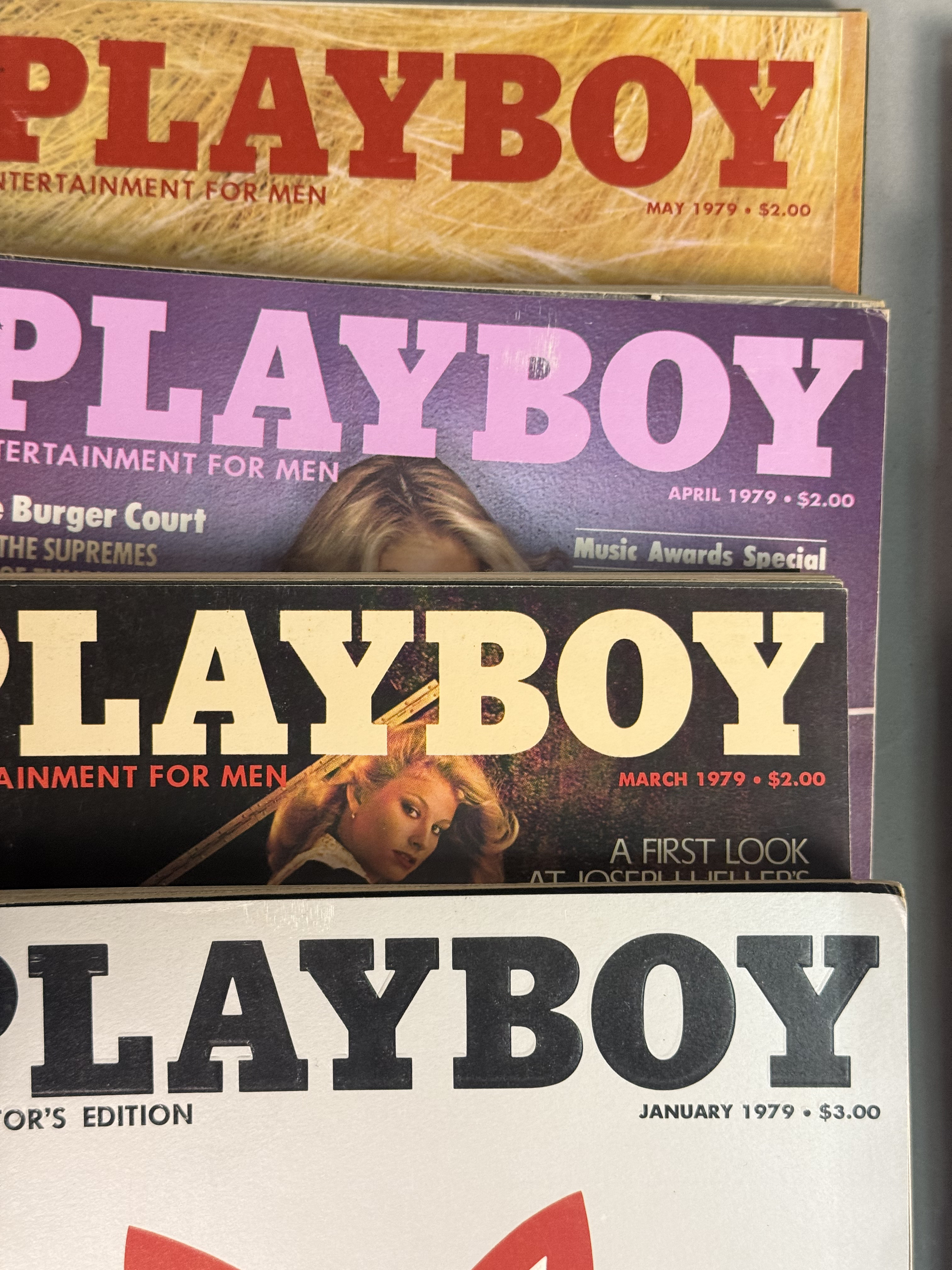 Collection of Vintage Playboy Magazines 1977-1979