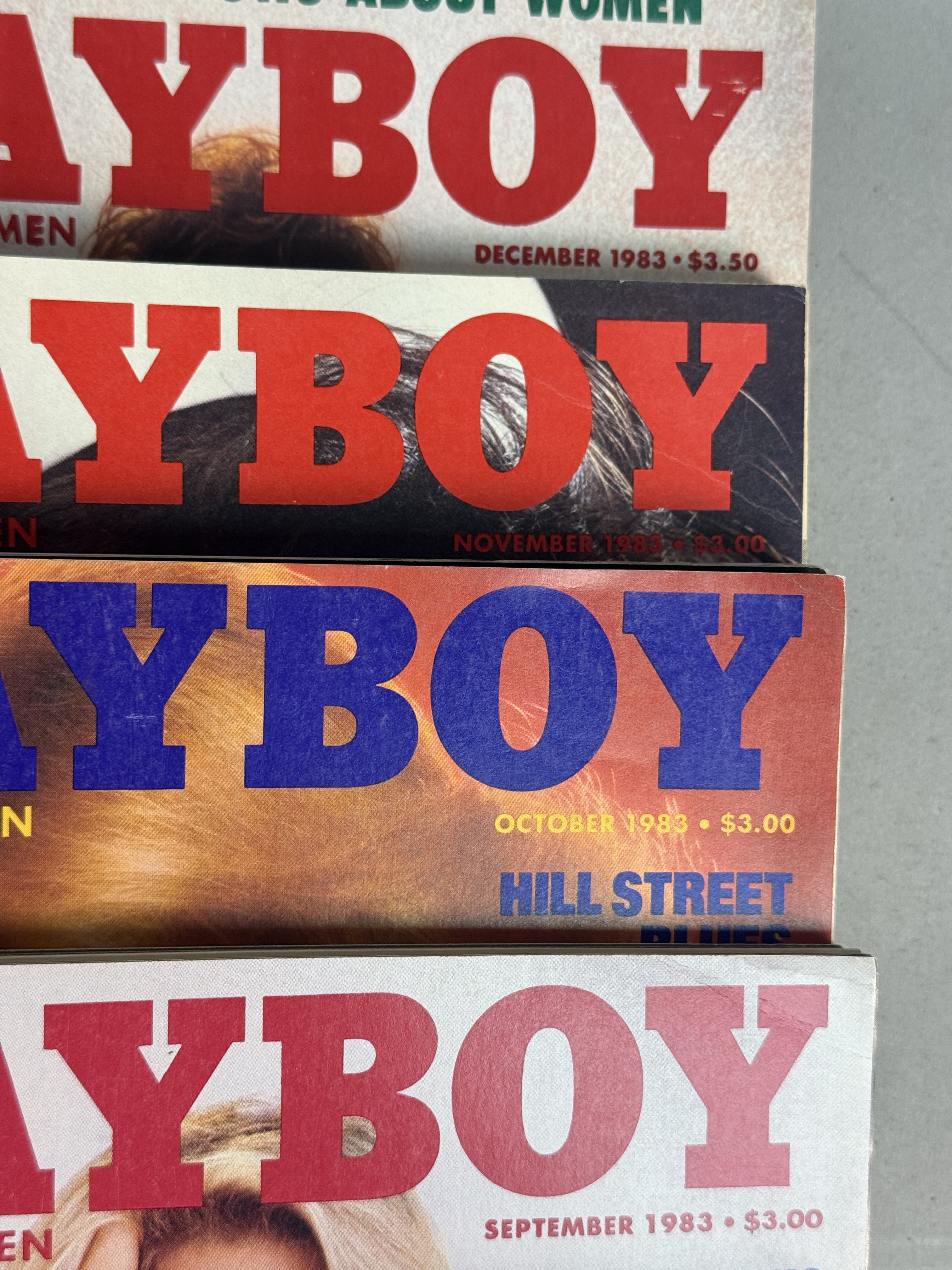 Vintage Playboy Magazines 1983-1985