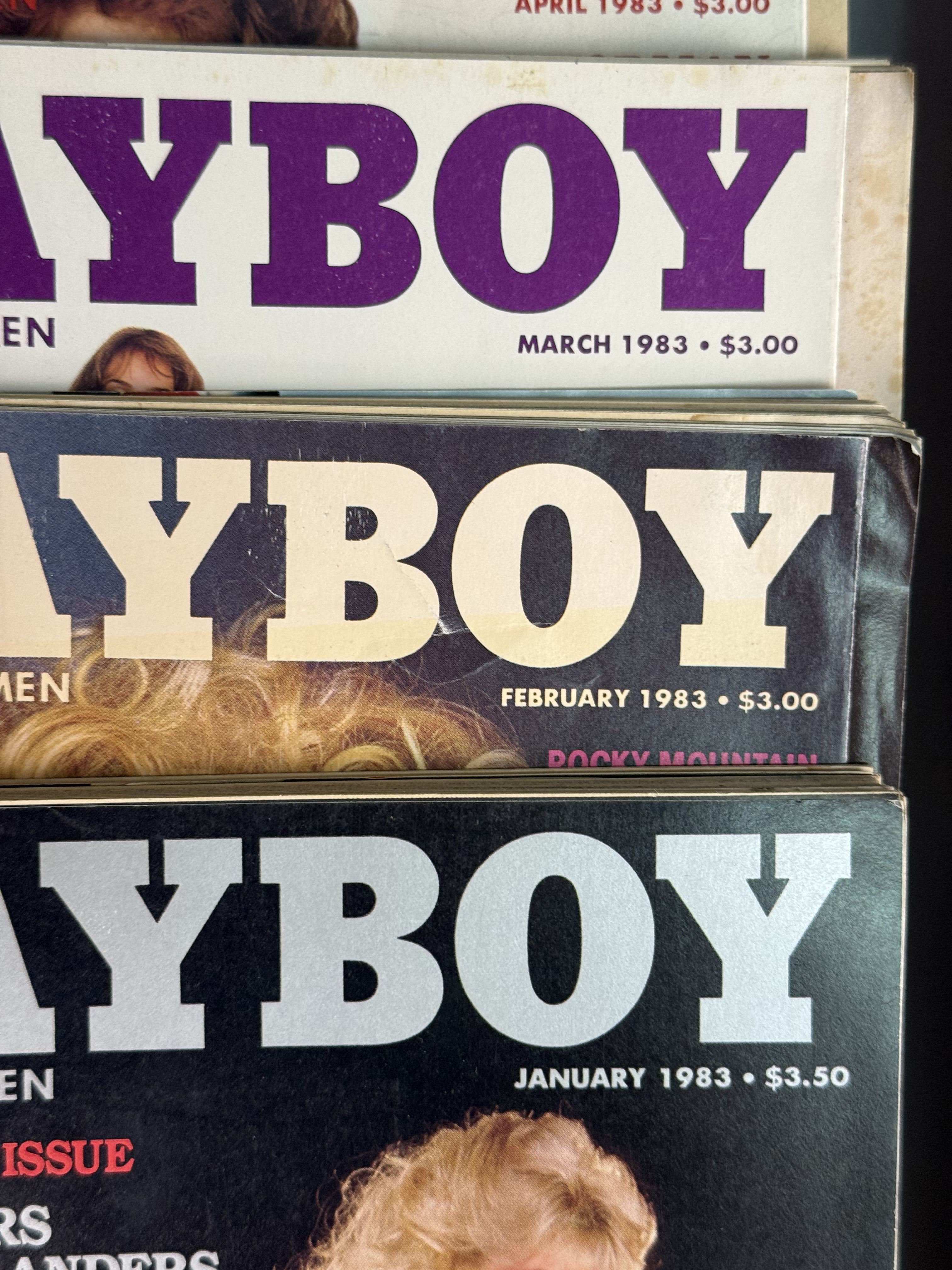 Vintage Playboy Magazines 1983-1985