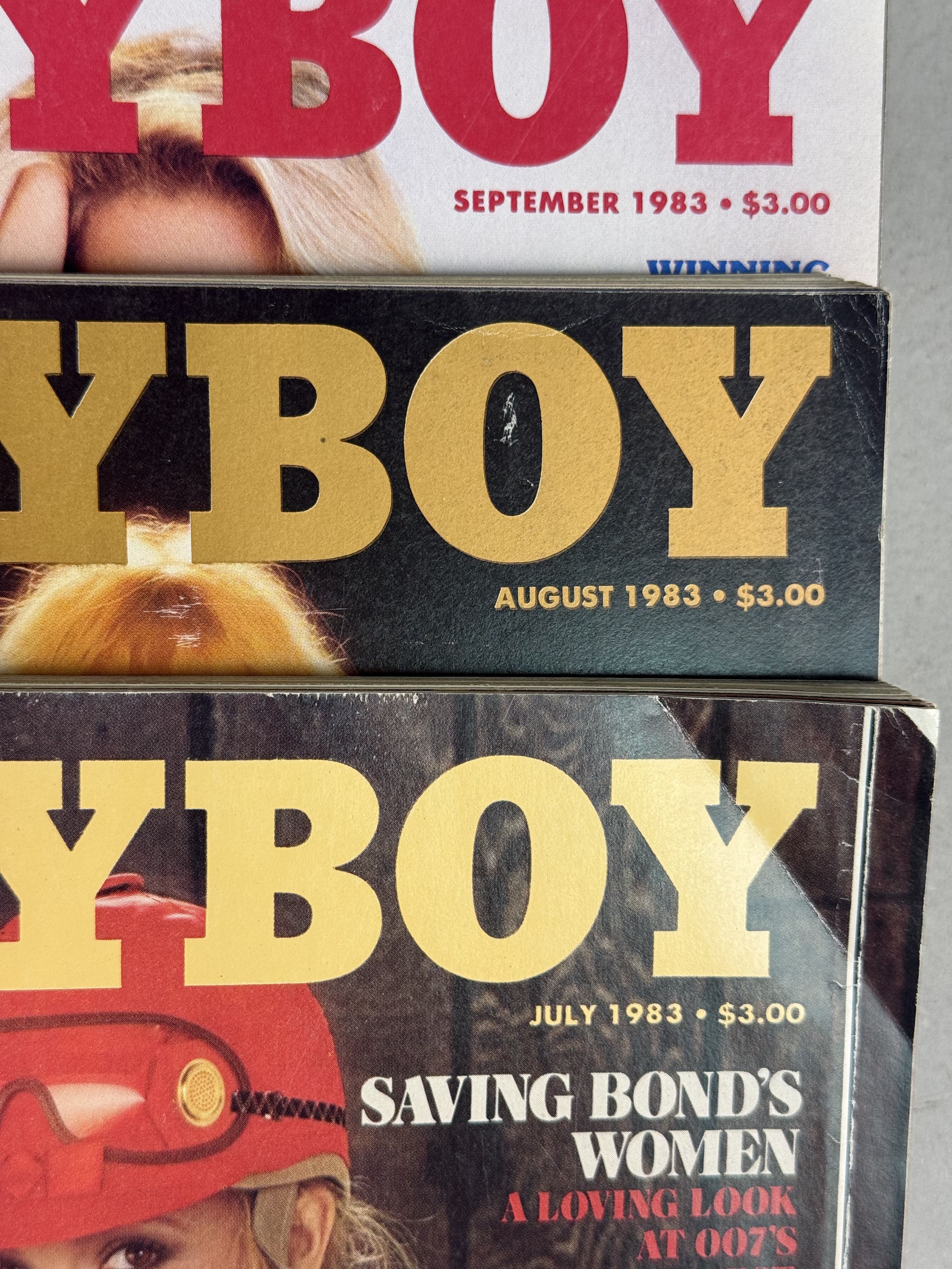 Vintage Playboy Magazines 1983-1985