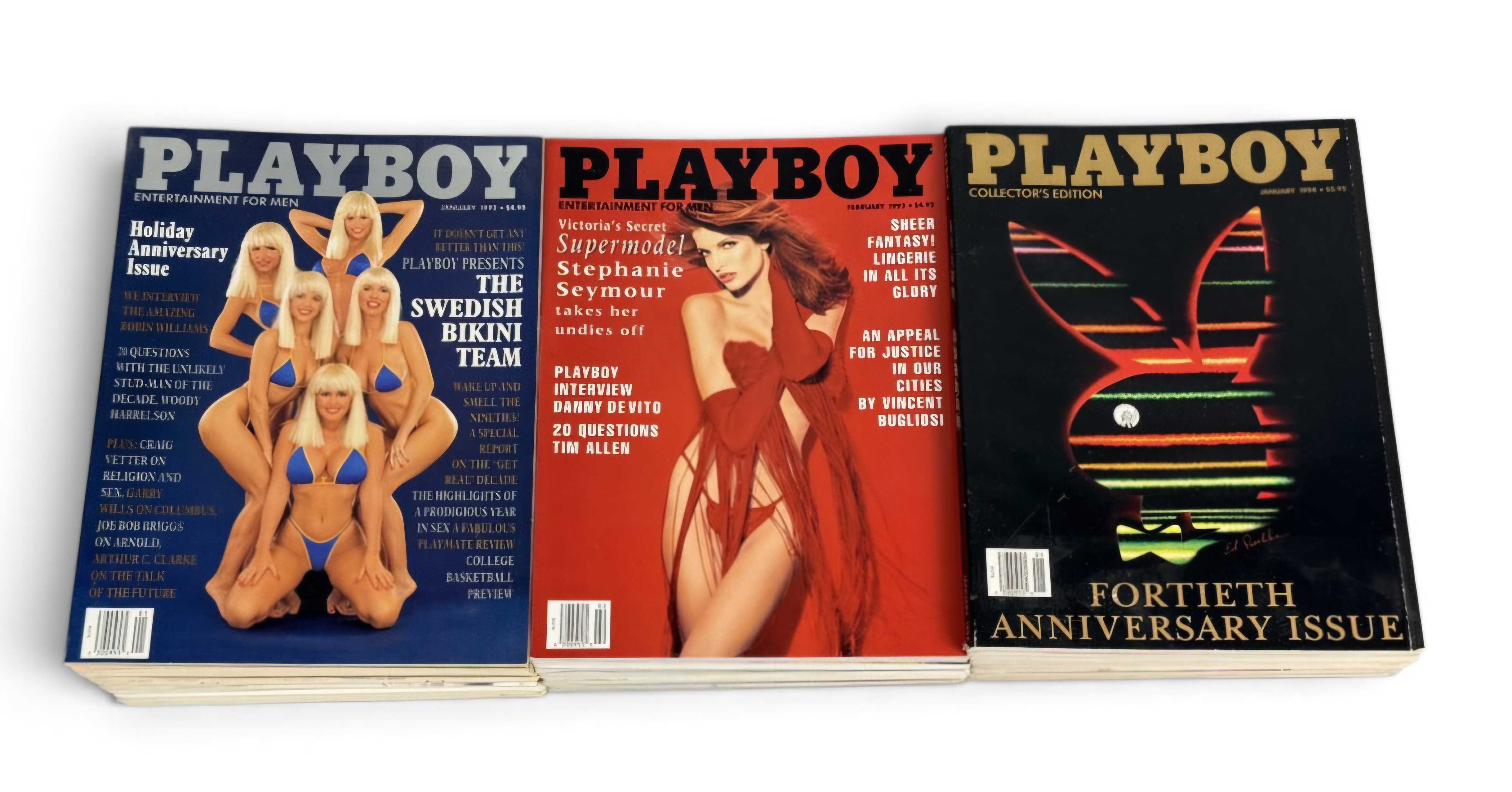 Thirty-Five Playboy Magazines 1992-1994