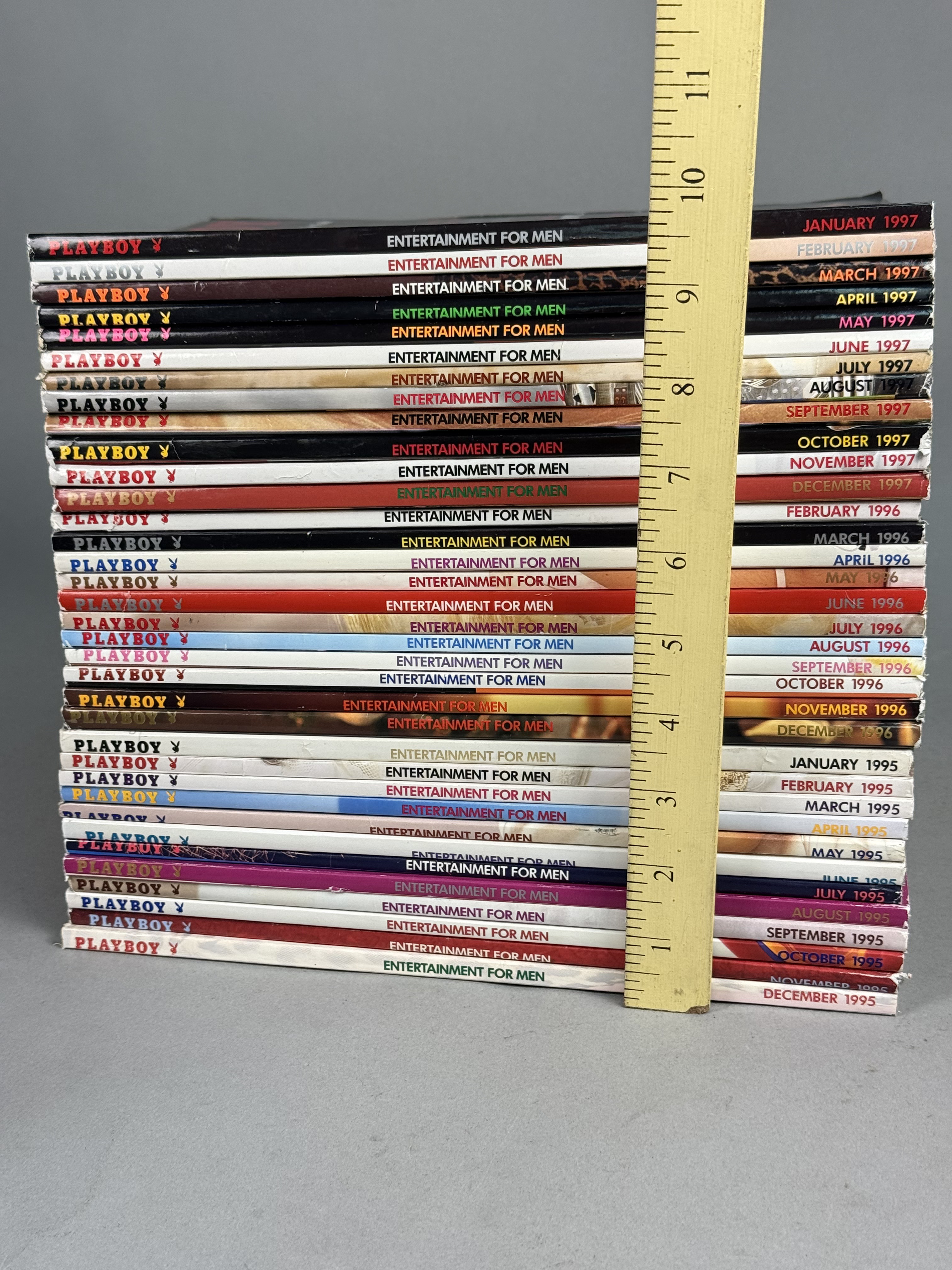 Thirty-Five Playboy Magazines 1995-1997