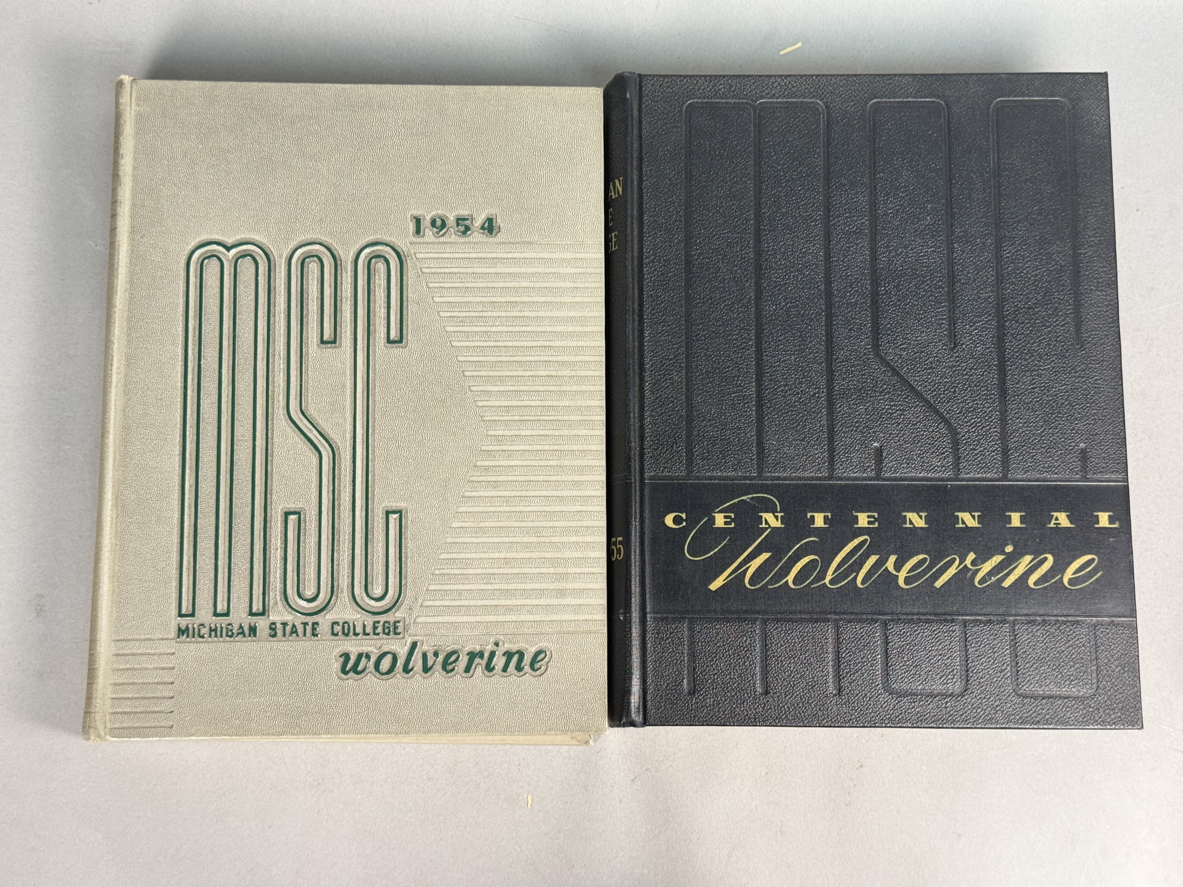 Three Michigan State Wolverine Yearbooks 1954-56
